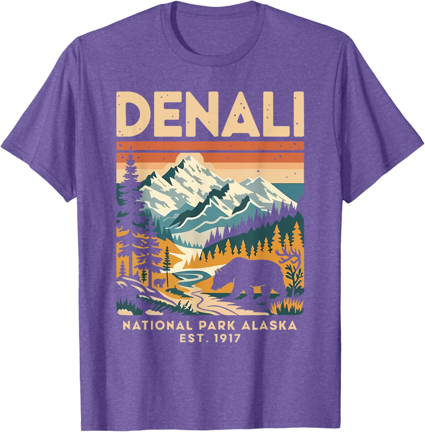 Vintage Denali National Park T-Shirt for All Ages - Men's, Women's, Kids' Apparel - 2