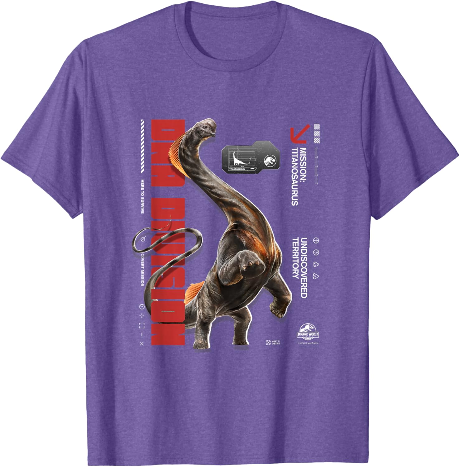 Jurassic World Rebirth Titanosaurus DNA Division T-Shirt for Dino Fans - 3