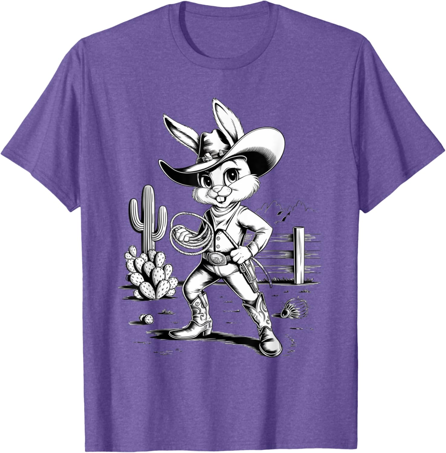 Cowboy Bunny Western Adventure T-Shirt for Fun Desert Inspired Style - 2
