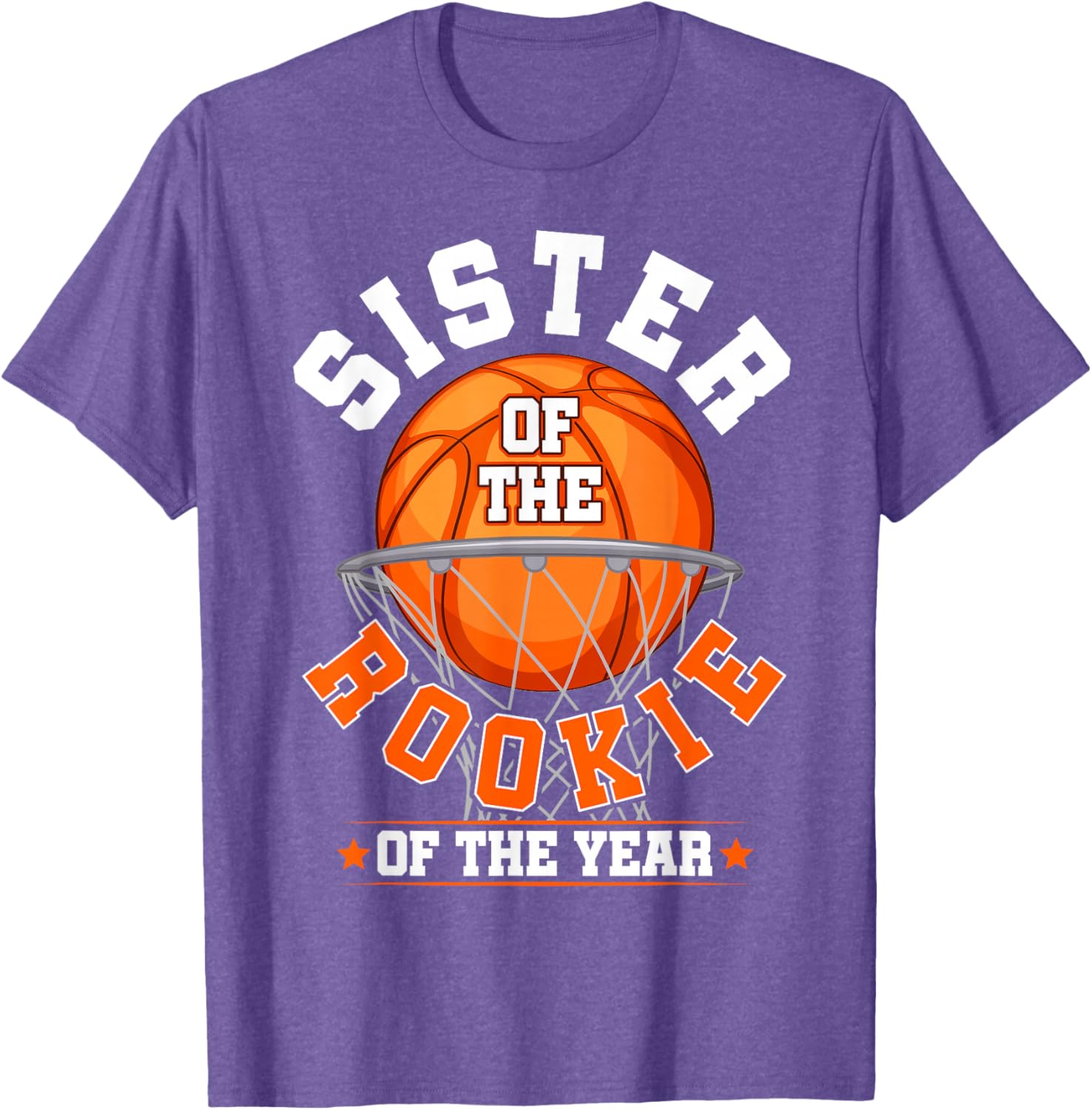 Adorable Sister of Rookie 1st Birthday Basketball Family Matching T-Shirt - 2