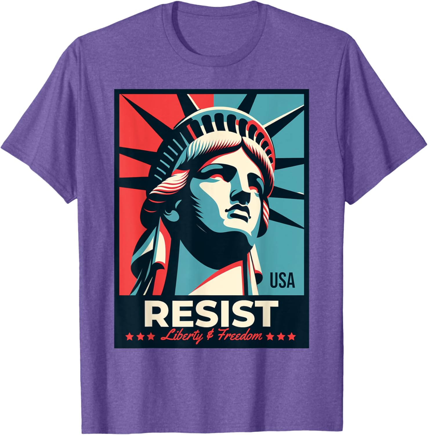 Resist T-Shirt with Statue of Liberty Design - Stylish Activist Apparel - 25