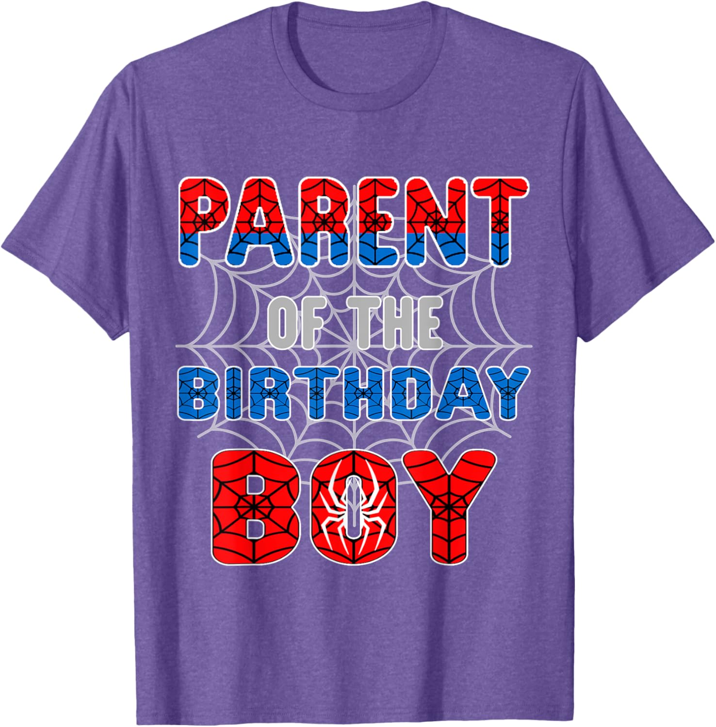 Spider Web Birthday Party T-Shirt for Proud Parents of the Birthday Boy - 13