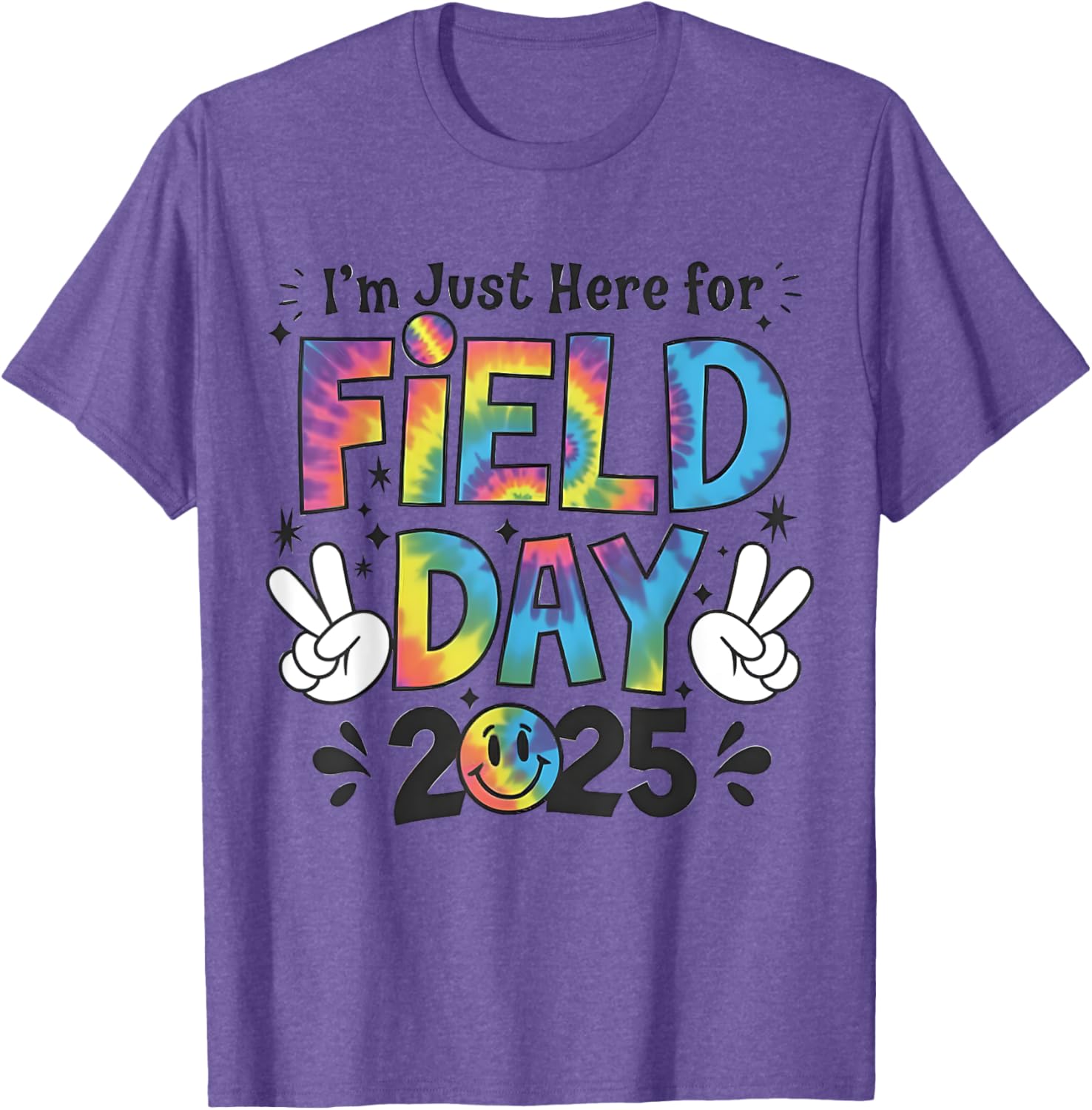Tie Dye Field Day 2025 Peace Sign T-Shirt for Kids and Teachers - 18