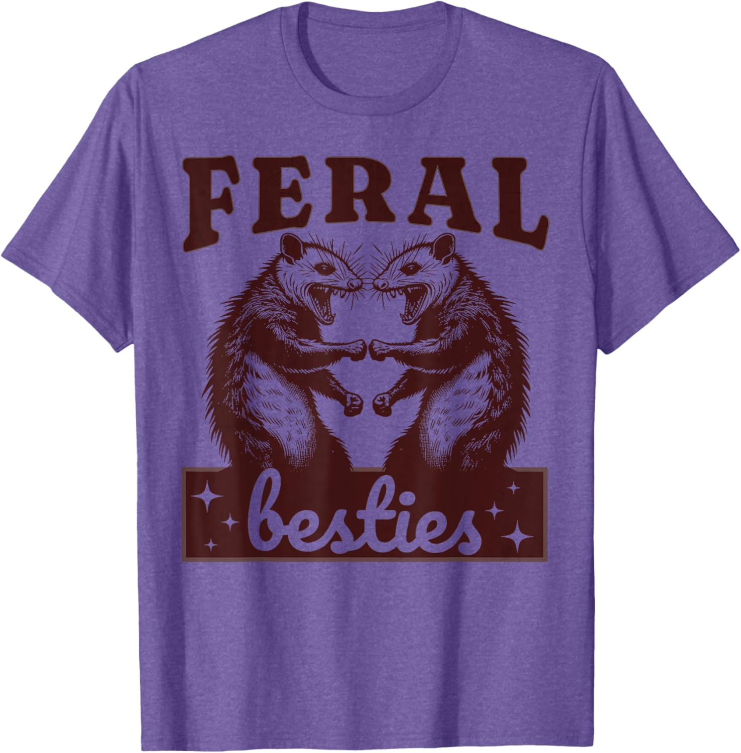 Possum Feral Besties Funny Matching BFF T-Shirt for Twinning Fun - 1