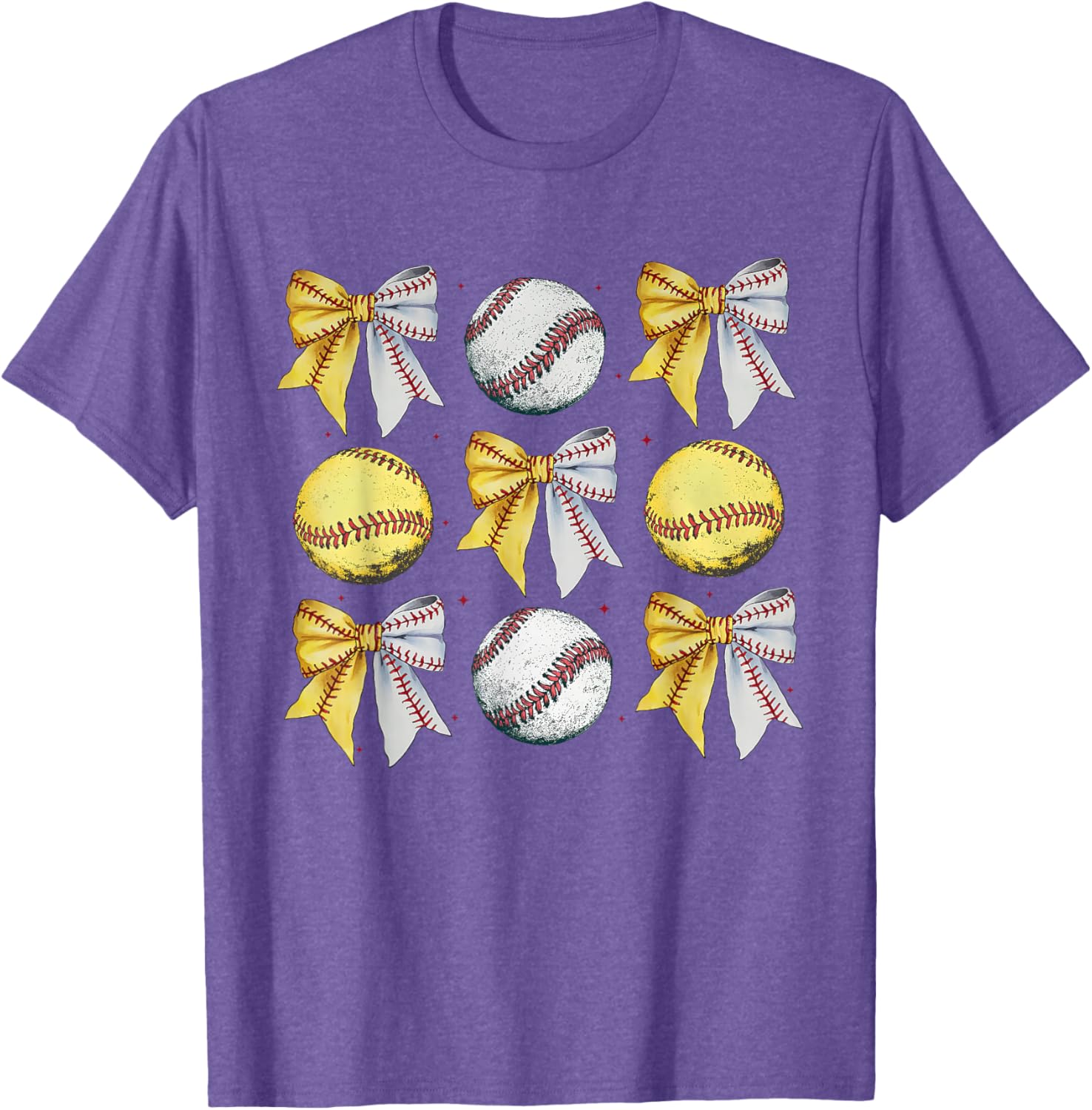Coquette Bow Baseball Softball Game Day Mom T-Shirt for Women - 3
