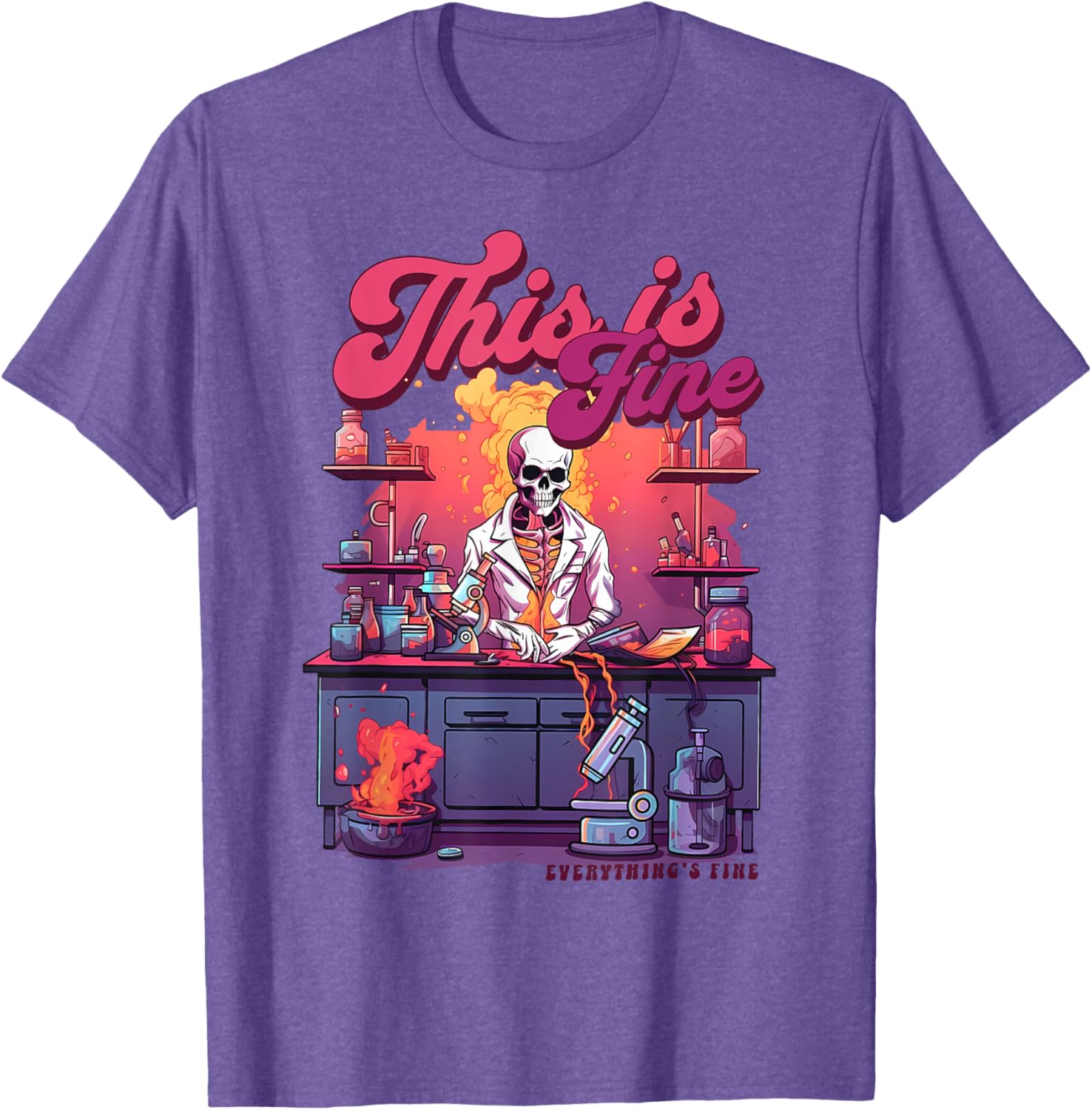 Funny Skeleton Microbiology Laboratory T-Shirt for Lab Techs - 2