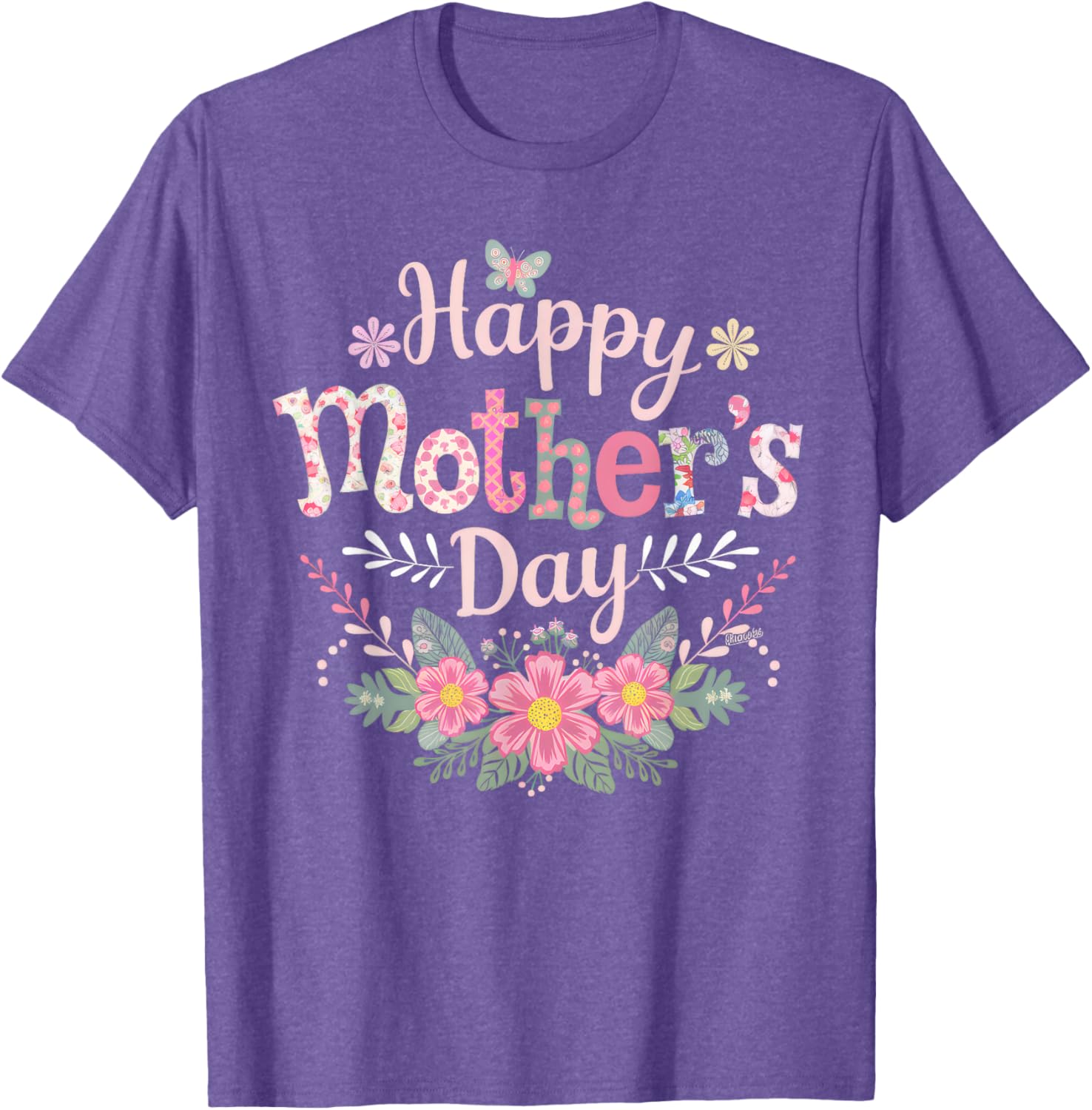 Cute Floral Happy Mother's Day T-Shirt for Moms and Grandmas 2025 - 16