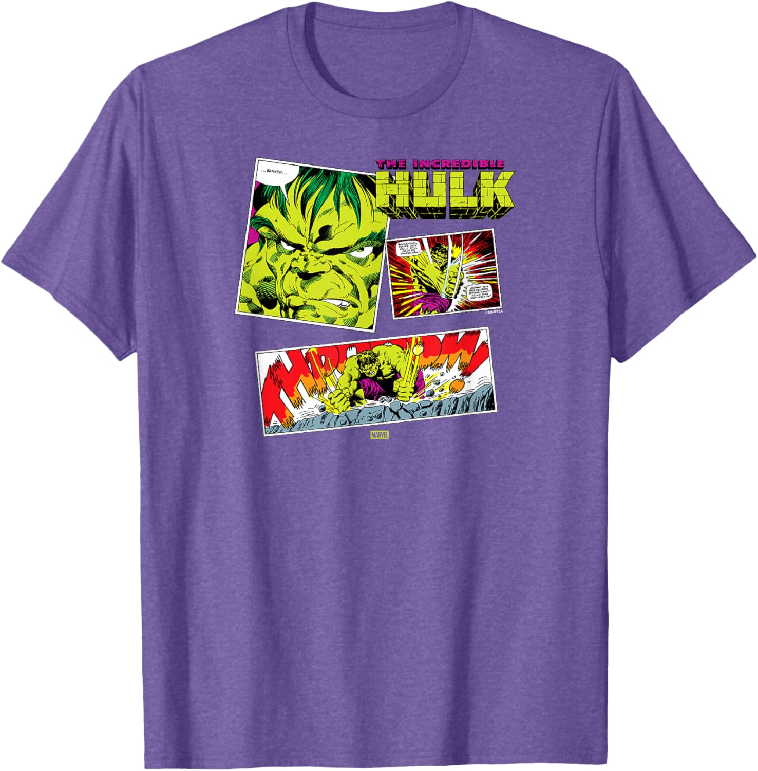 Marvel Hulk Comic Book Panel T-Shirt for Fans of Superhero Apparel - 3