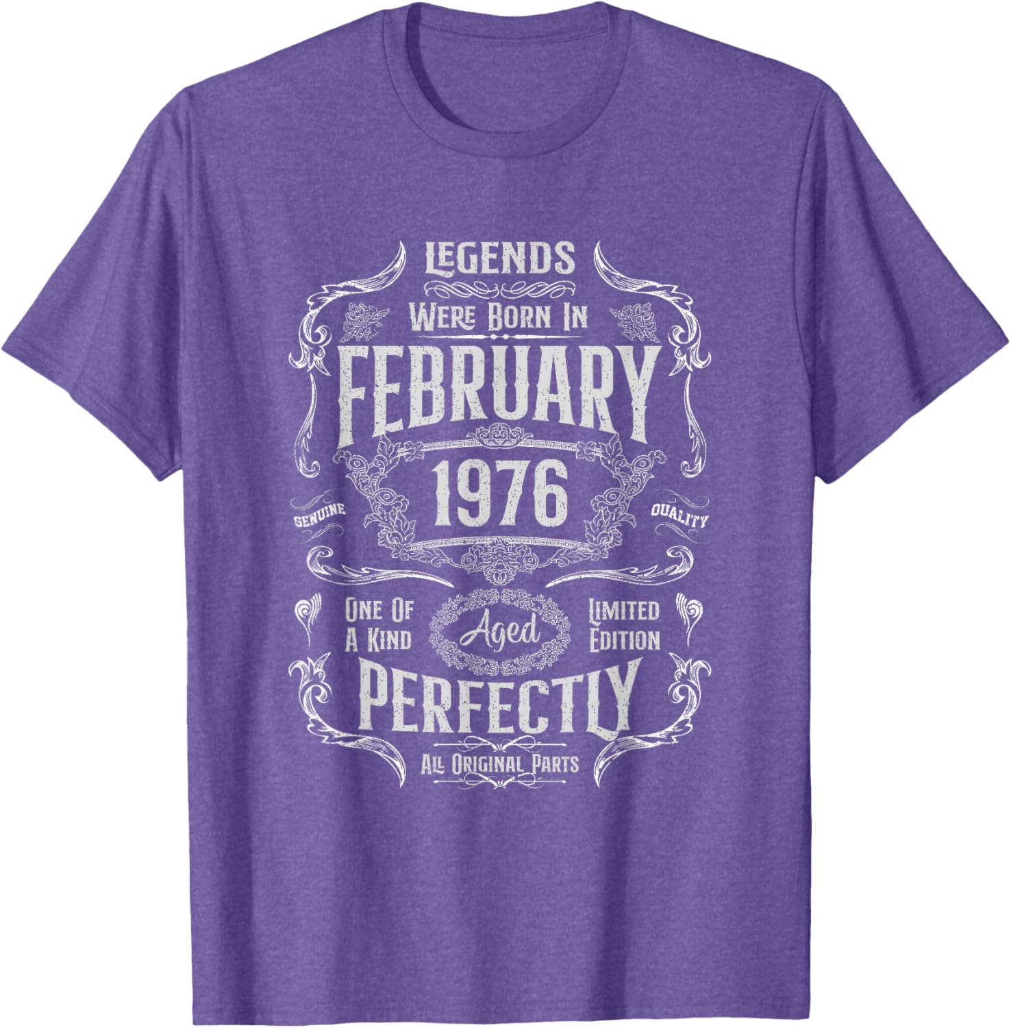 Vintage 49th Birthday T-Shirt for Legends Born in February 1976 - 7