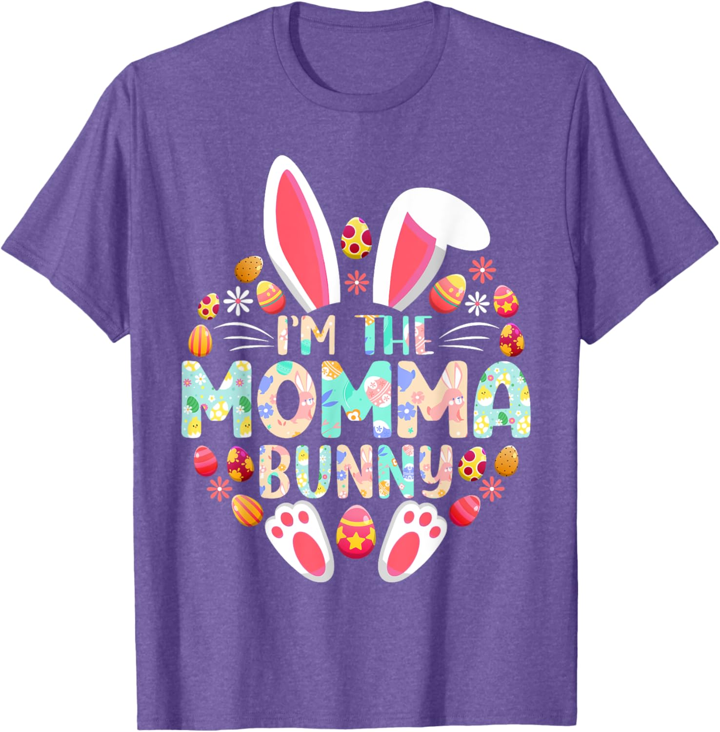 Funny I'm The Momma Bunny Family Matching Easter T-Shirt for Moms - 18