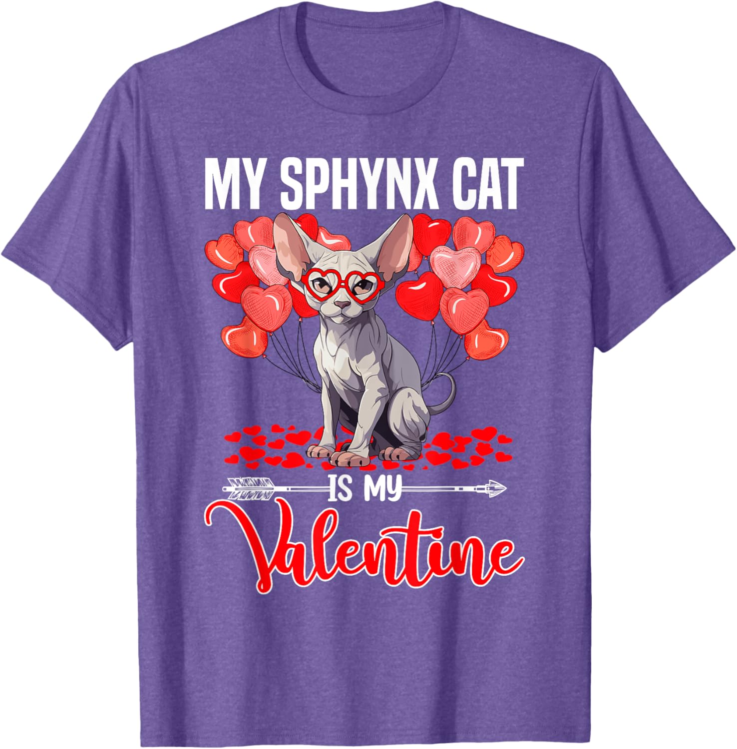 Cute Sphynx Cat Valentine T-Shirt for Boys and Girls - Perfect Gift! - 11