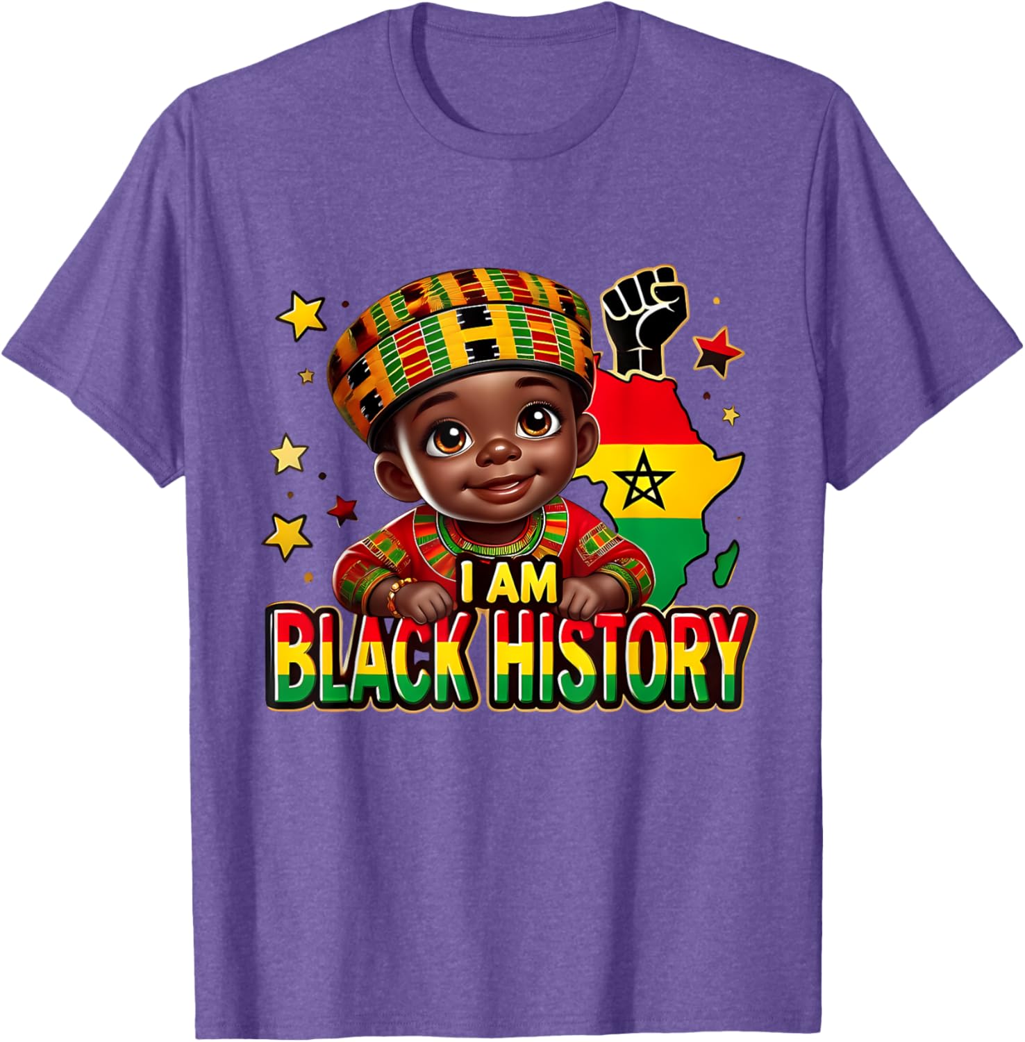 Cute Afro Peekaboo Boy T-Shirt Perfect for Black History Month Celebration - 6