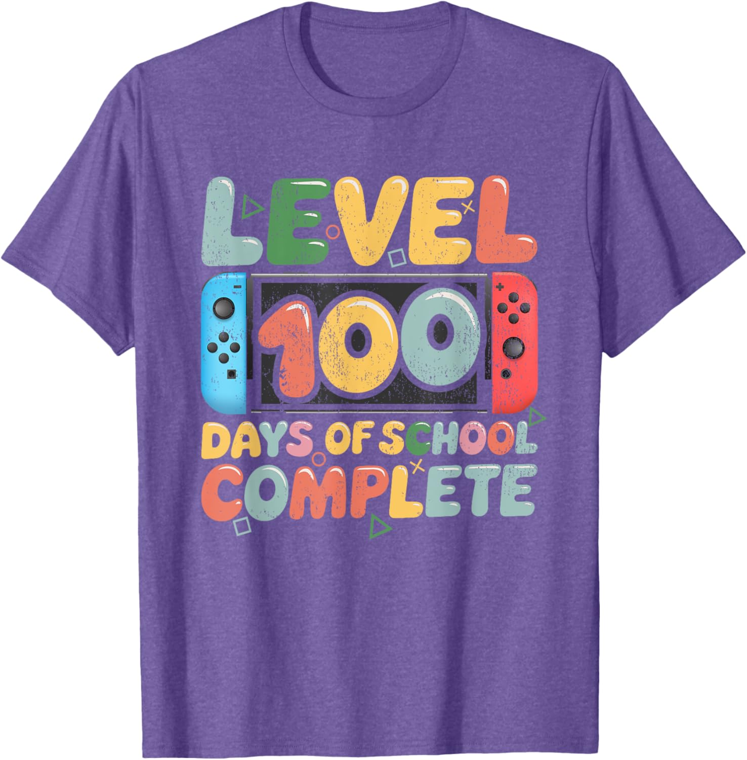 Level 100 Days of School Complete Video Game Kids T-Shirt for Fun Learning - 12
