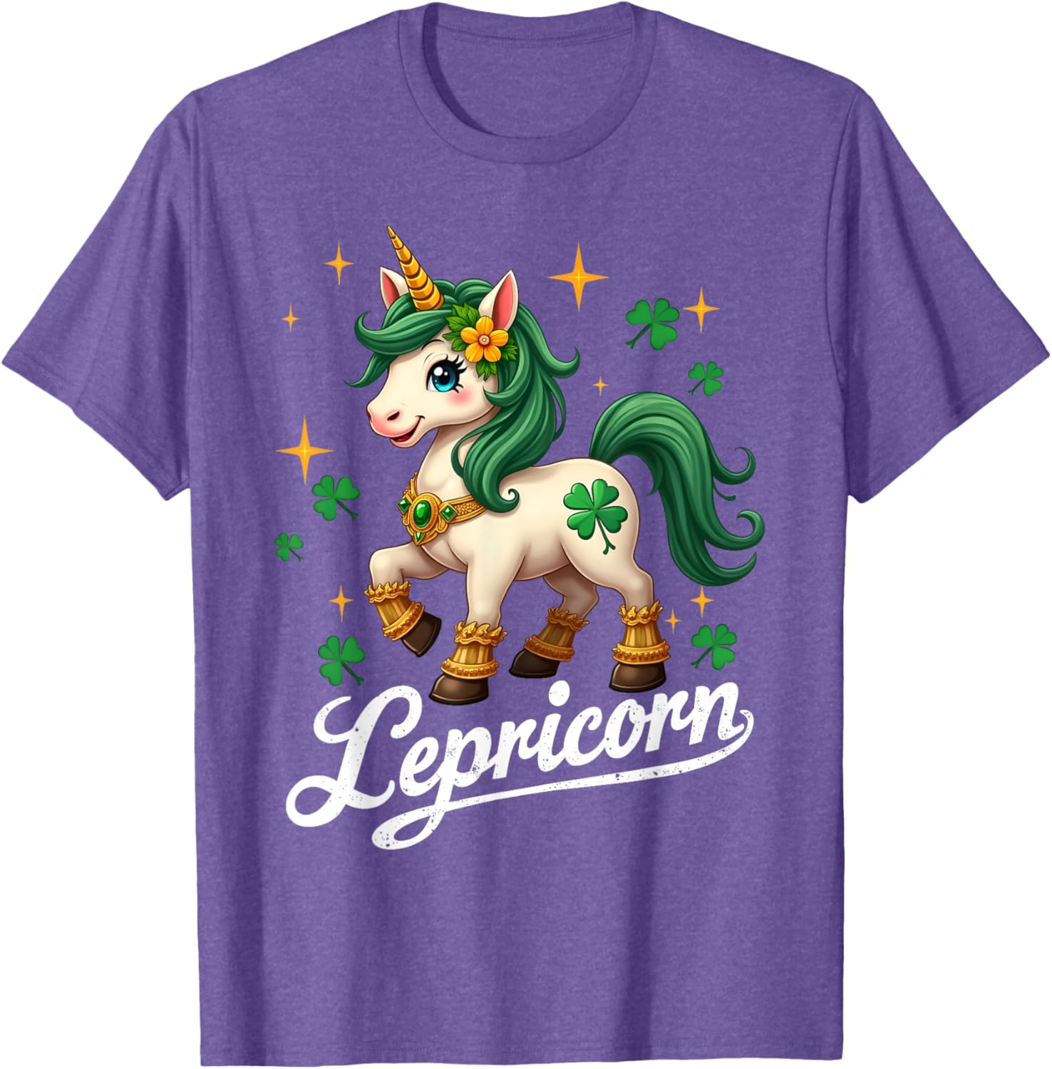 Cute St Patricks Day Unicorn T-Shirt for Girls - St Patty's Style - 24