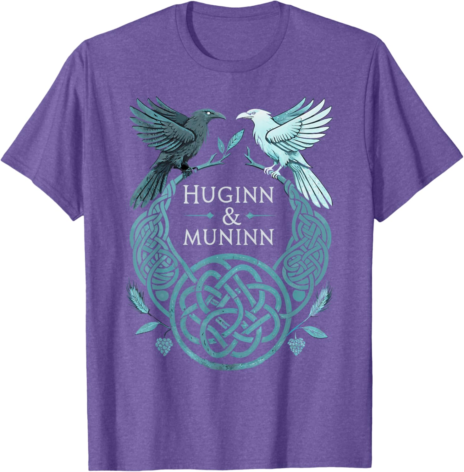 Celtic Viking Ravens T-Shirt with Huginn and Muninn Design - 12