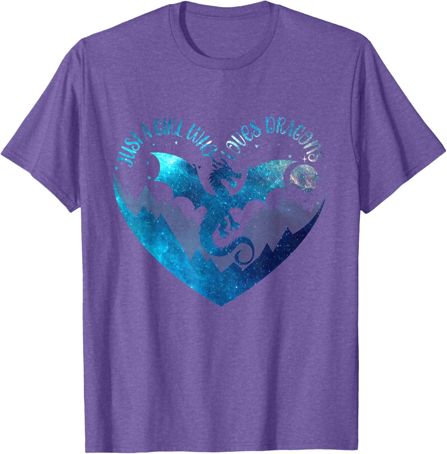 Cute Dragon Lover T-Shirt for Girls with Heart Design, Perfect Gift - 6