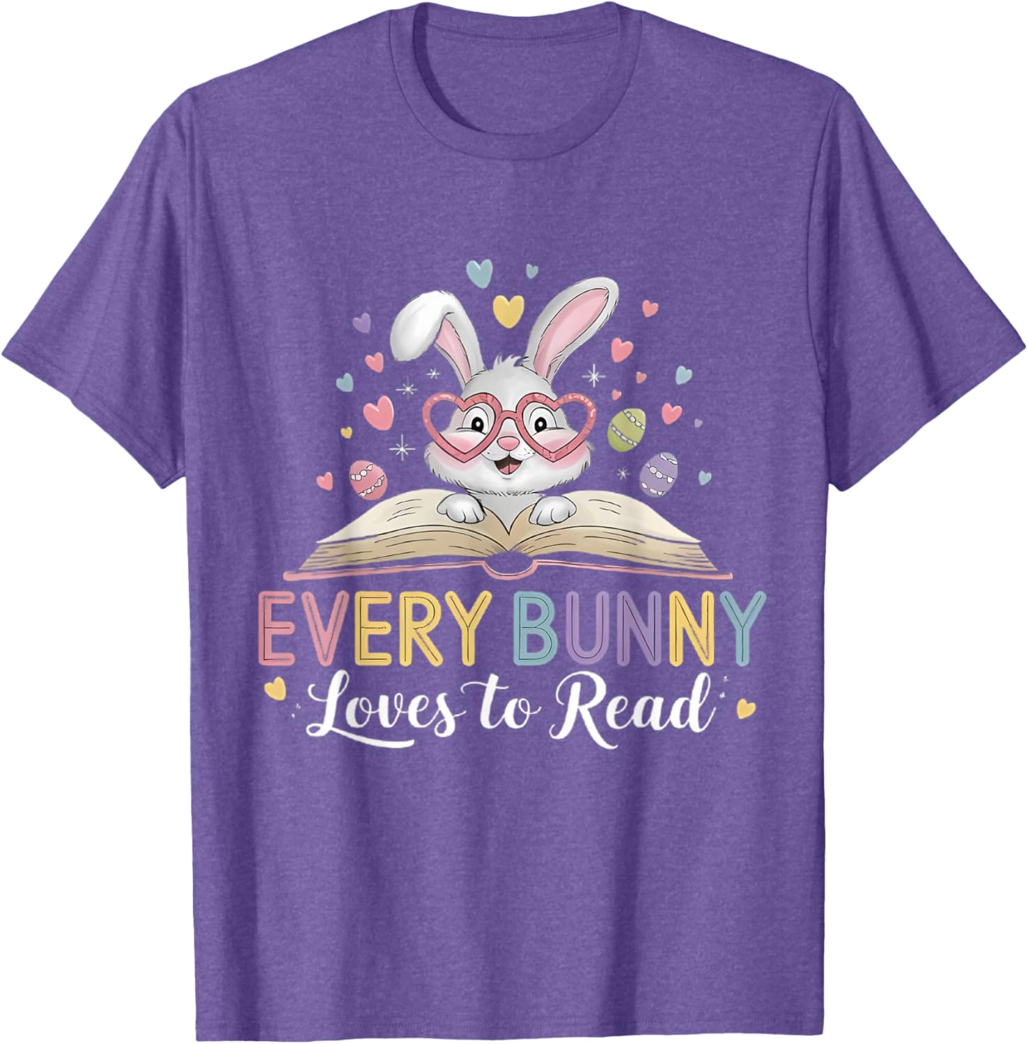 Every Bunny Loves to Read Cute Rabbit Bookworm T-Shirt for Book Lovers - 2