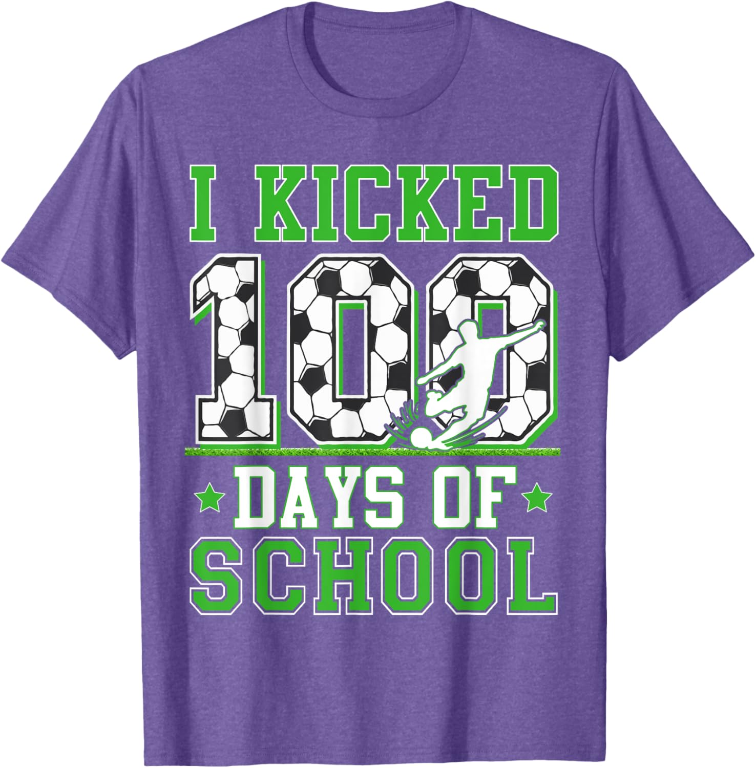 100 Days of School Soccer T-Shirt for Kids - Fun Boys' Apparel - 12