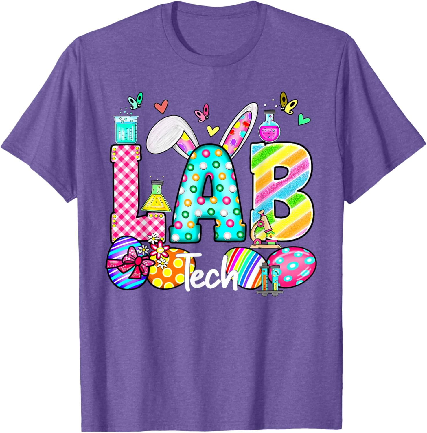 Easter Lab Tech Bunny T-Shirt for Scientists and Teachers - Fun Gift Idea - 9