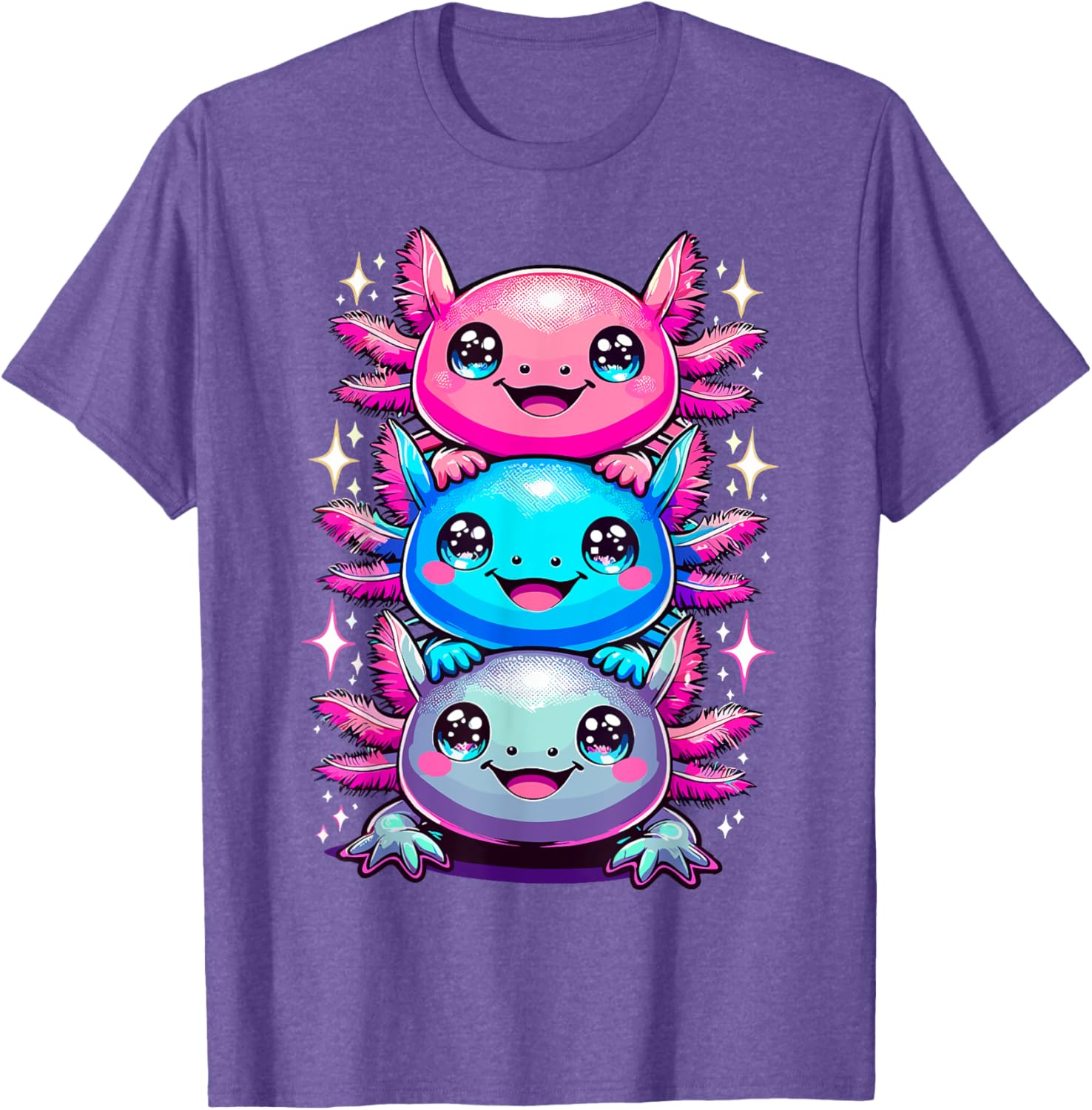 Colorful Axolotl Art T-Shirt for Nature Lovers and Animal Enthusiasts - 9