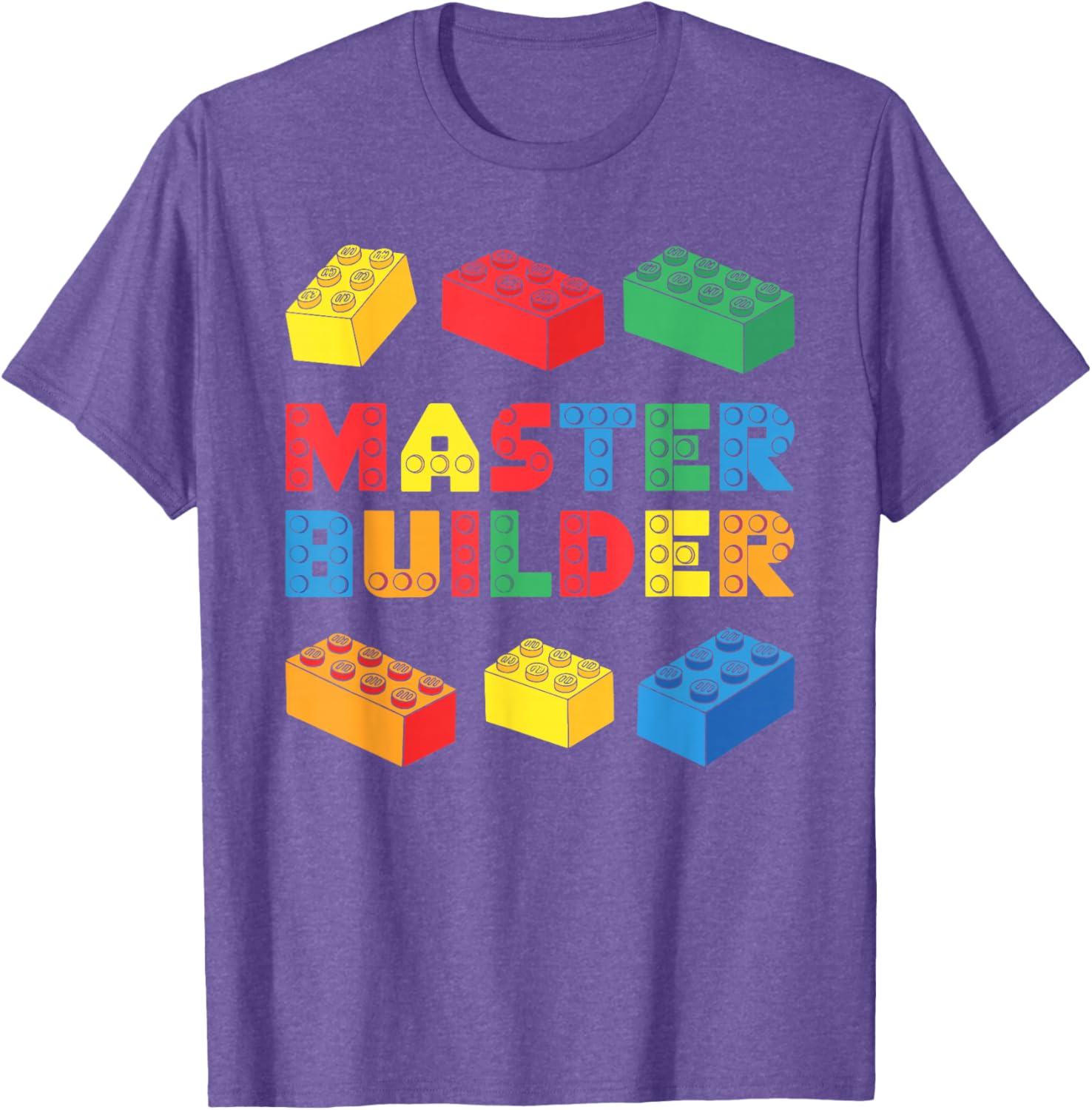 Master Builder T-Shirt for Kids and Adults with Fun Brick Design - 17