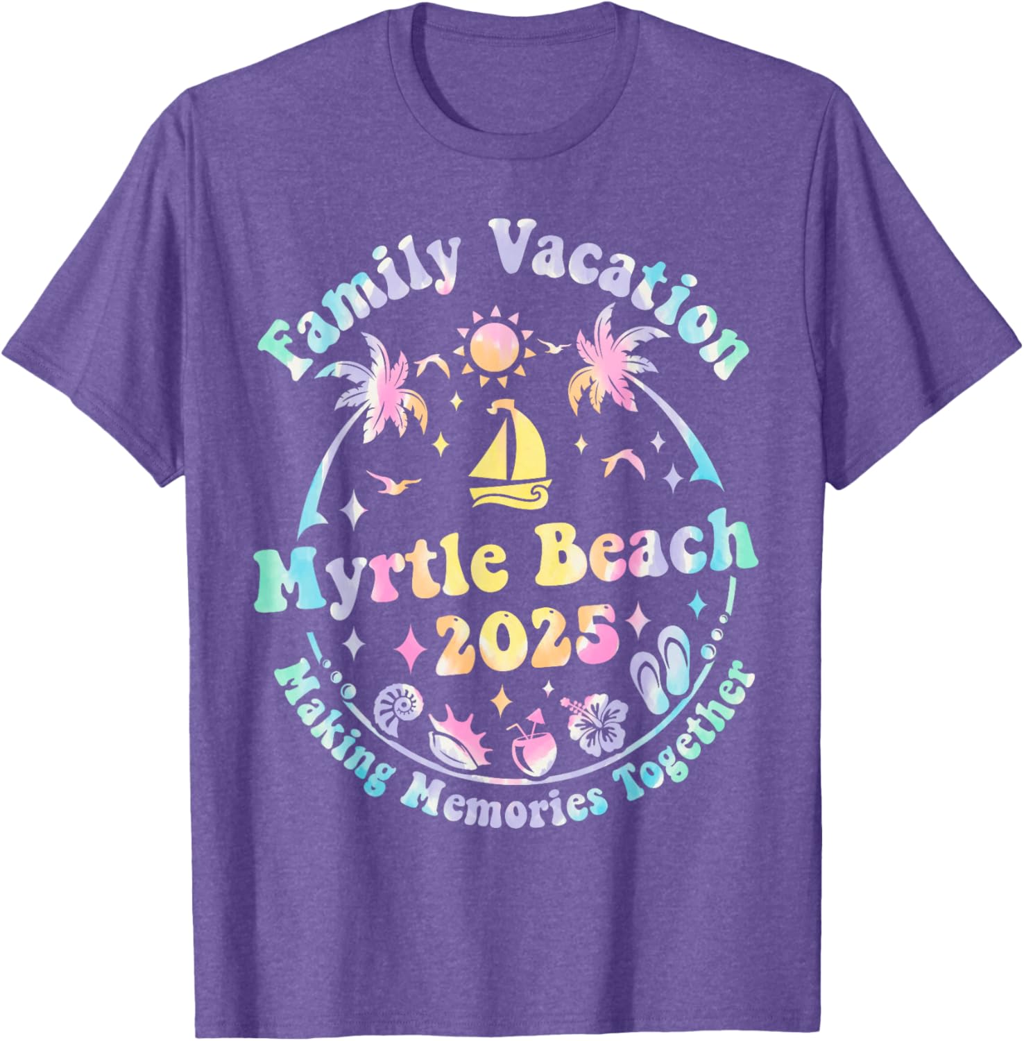 Family Vacation Myrtle Beach 2025 Matching Summer T-Shirt for Fun Times - 20