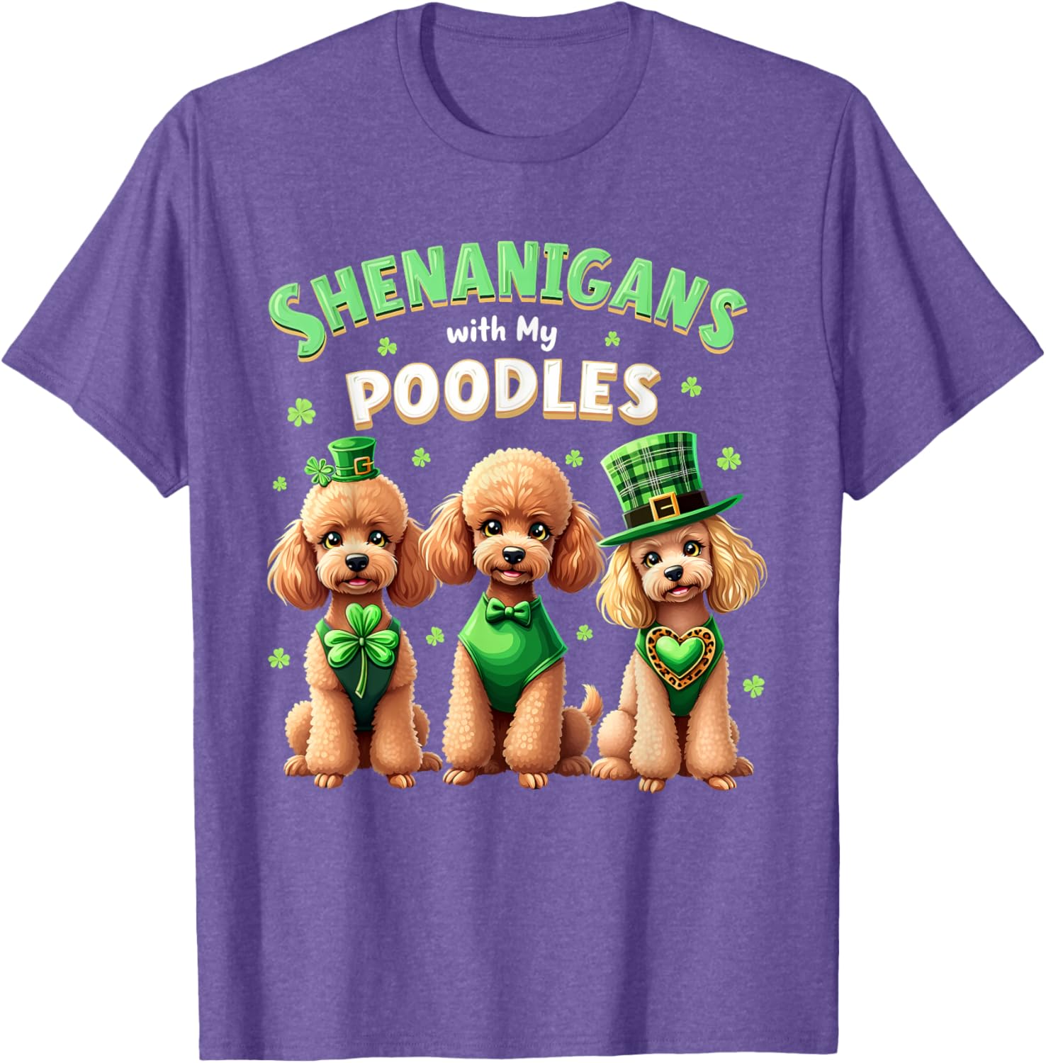 St Patricks Day Irish Poodle Shamrock T-Shirt for Fun Celebrations - 13