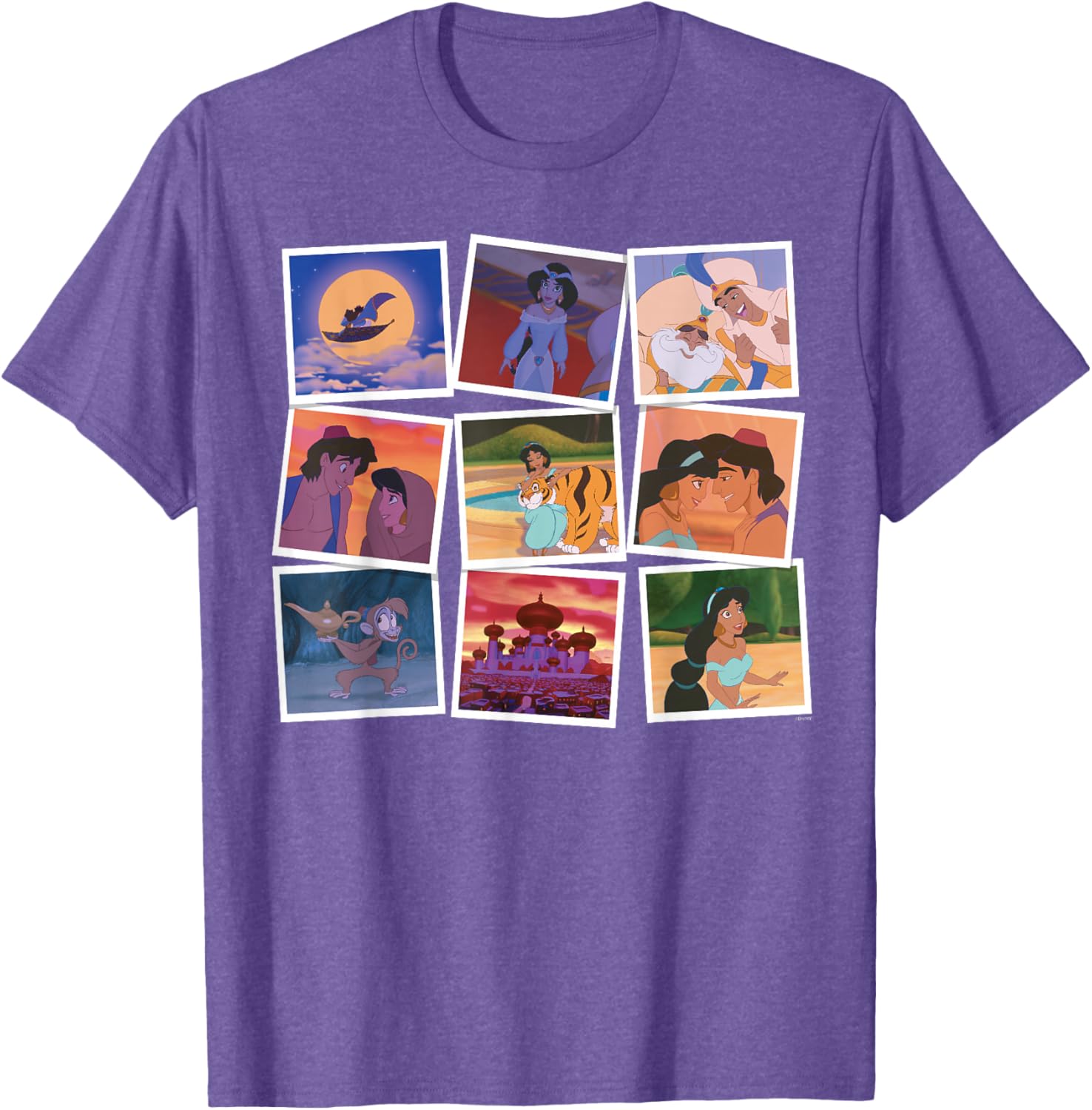 Disney Aladdin and Princess Jasmine Movie Frames T-Shirt for Fans - 8