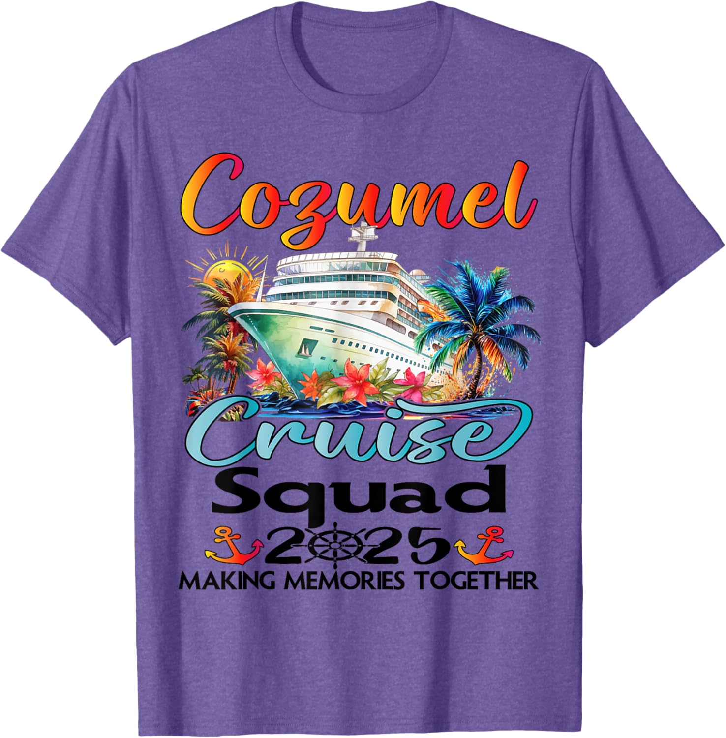 Cozumel Cruise Squad 2025 Family T-Shirt for Fun Group Adventures - 1