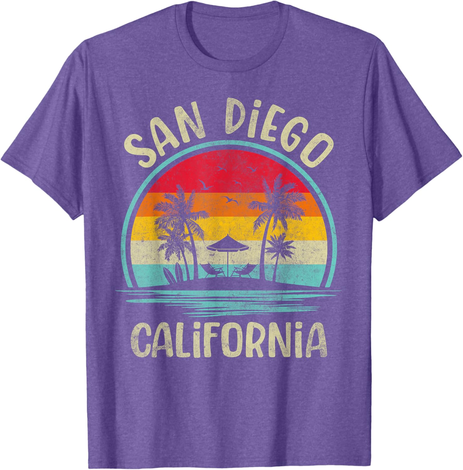 San Diego Beach Palm Tree Family Summer Vacation T-Shirt for Fun Days - 5