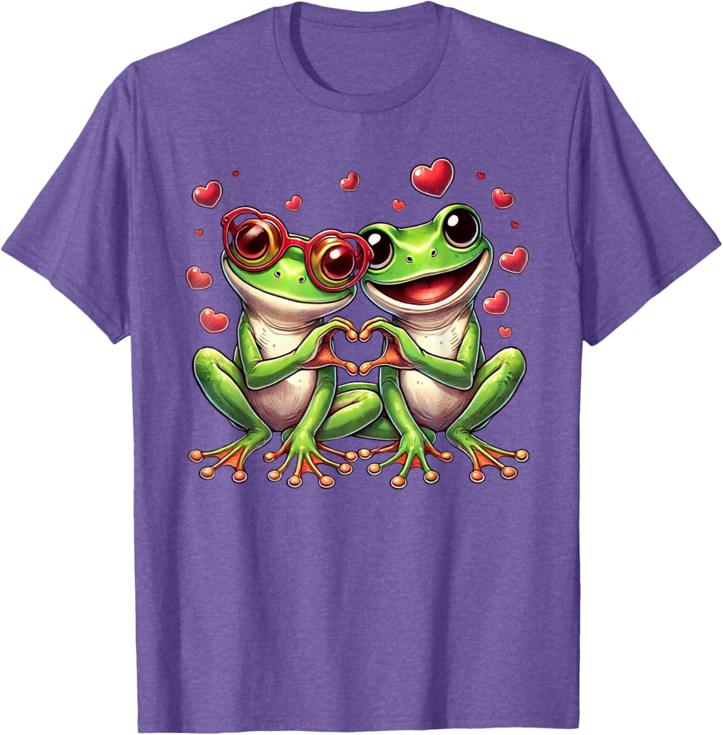 Funny Frog Heart Sign Valentine's T-Shirt for Women, Men, and Kids - 4