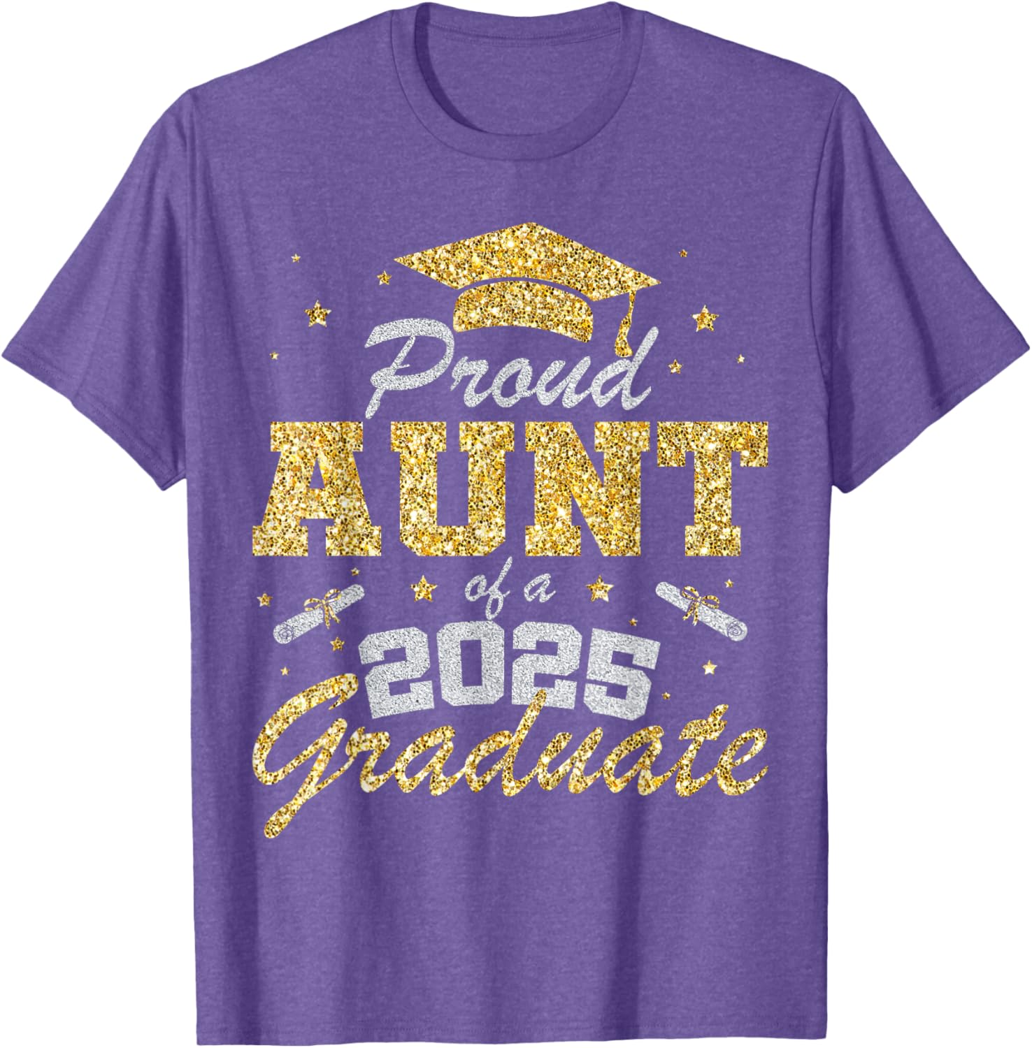 Proud Aunt of 2025 Graduate Senior Class T-Shirt Perfect Gift Idea - 5