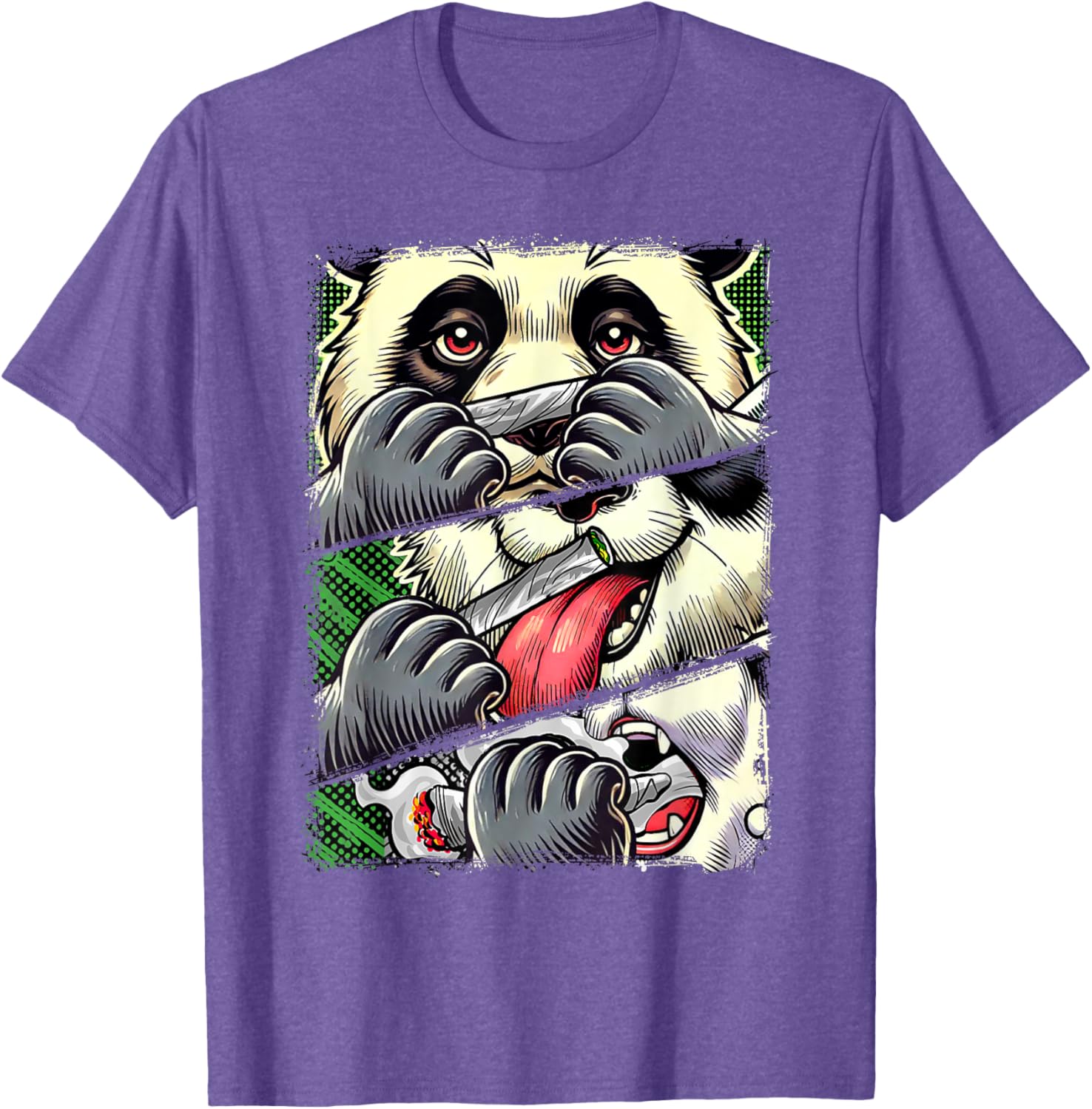 Cute Stoner Babe 420 Panda Smoking Weed T-Shirt for Cannabis Lovers - 6