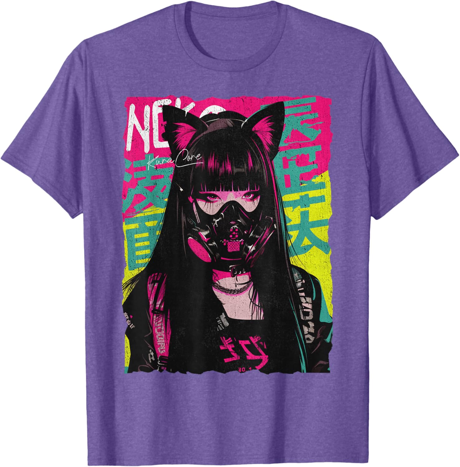 Japan Streetwear Cyberpunk Neko Anime T-Shirt for Stylish Techwear Fans - 4