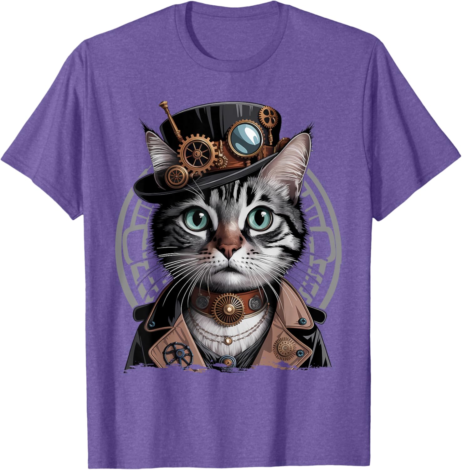 Steampunk Cat Graphic T-Shirt for Kittens - Trendy Fashion Tee - 5