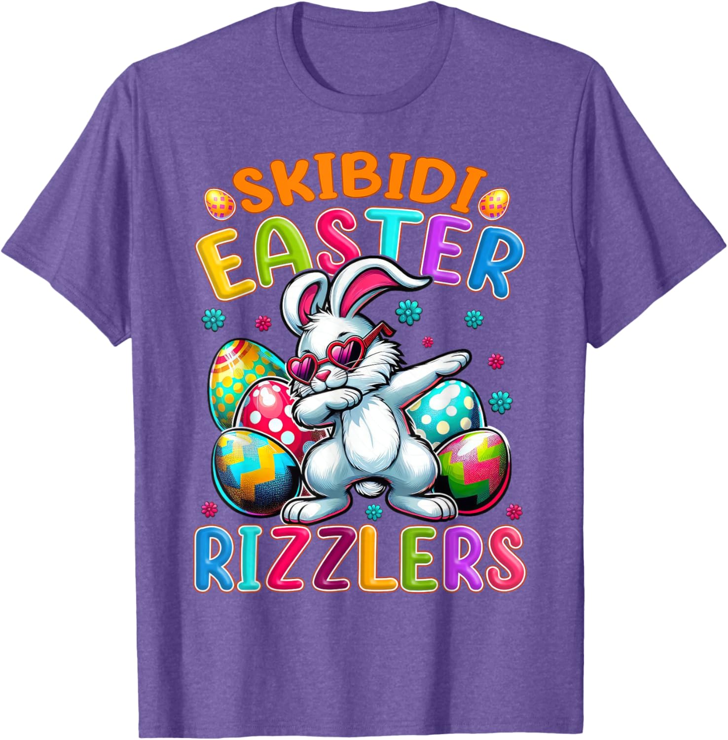 Dabbing Bunny Skibidi Easter Rizzlers T-Shirt for Gen Alpha Style - 9