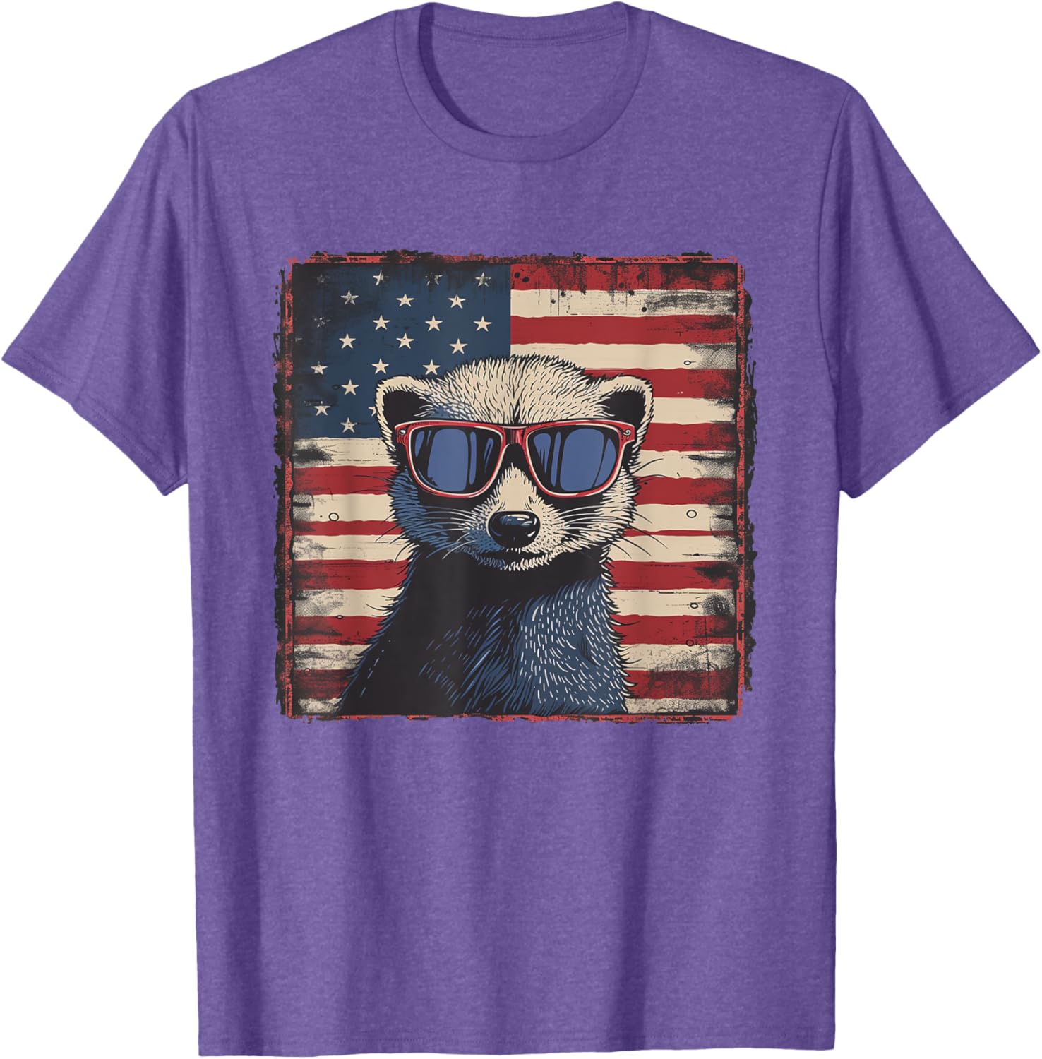 Patriotic Ferret USA Flag Shirt for 4th of July Fun Lovers - 12