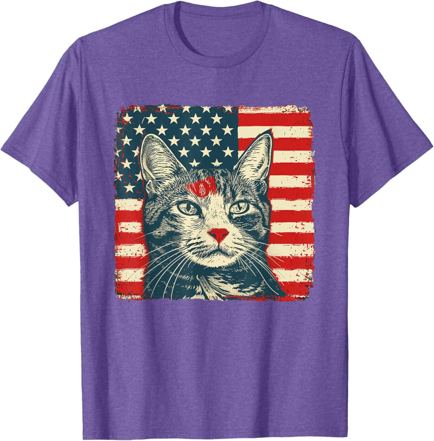 Patriotic Cat Shirt for Fourth of July Celebrations - Unisex T-Shirt - 15