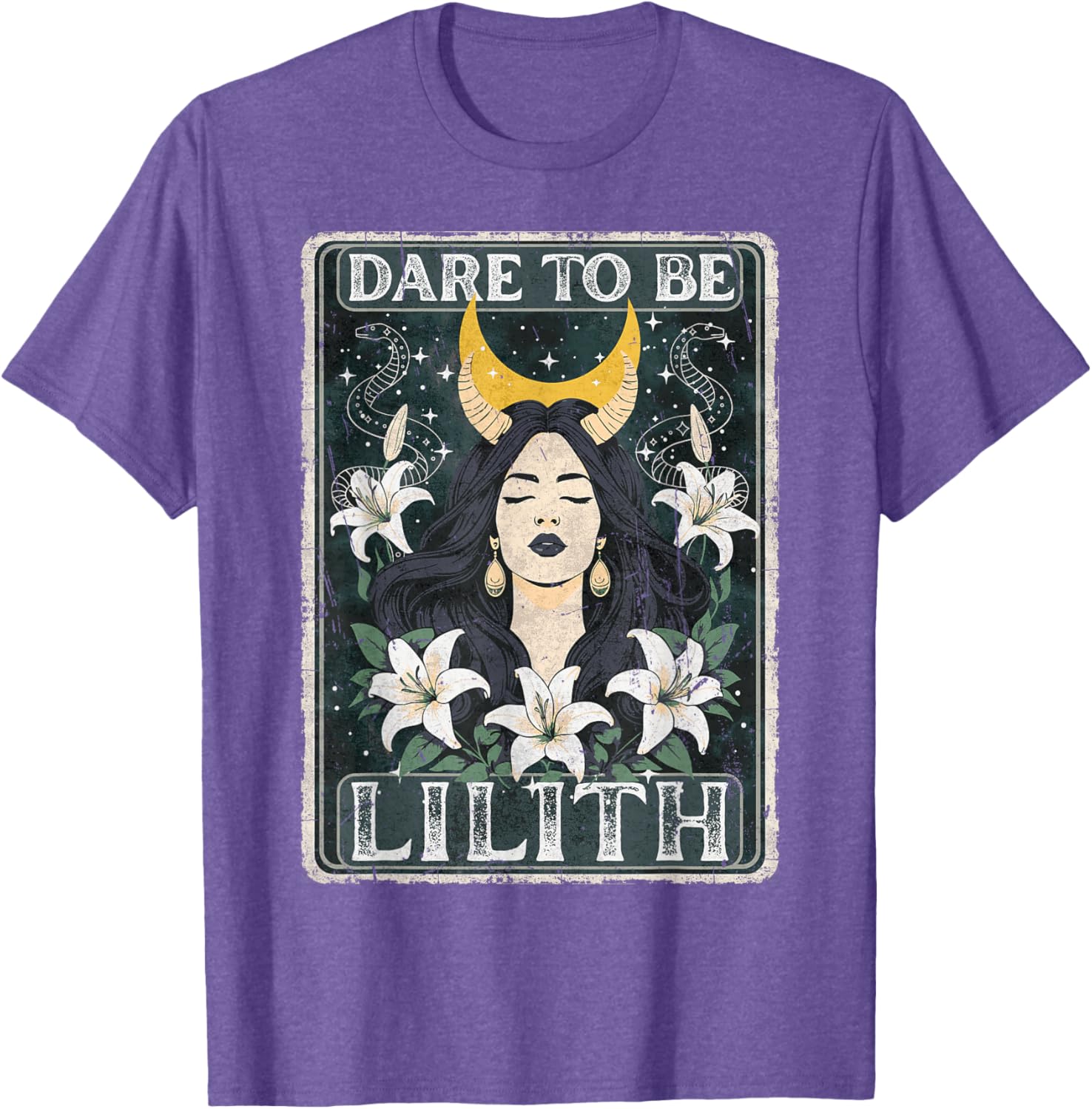 Lilith Tarot Card Goddess T-Shirt for Pagan Witches and Tarot Lovers - 18
