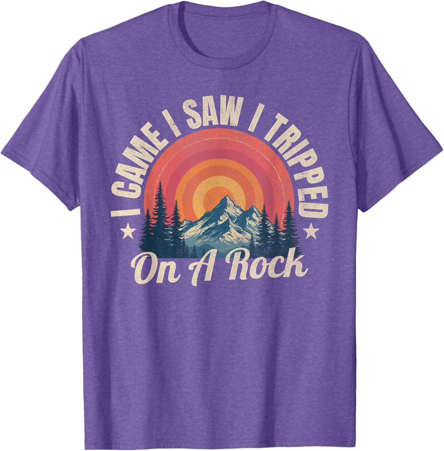 I Came I Saw I Tripped On A Rock Camping T-Shirt for Hiking Enthusiasts - 14