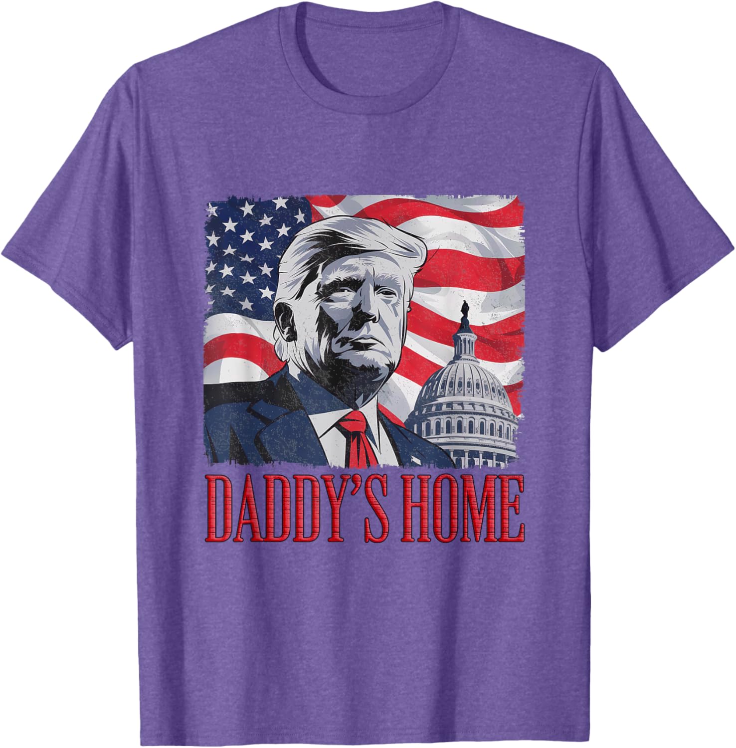 Daddy's Home Trump Tee - Unisex Black Cotton T-Shirt for Political Fans - 16