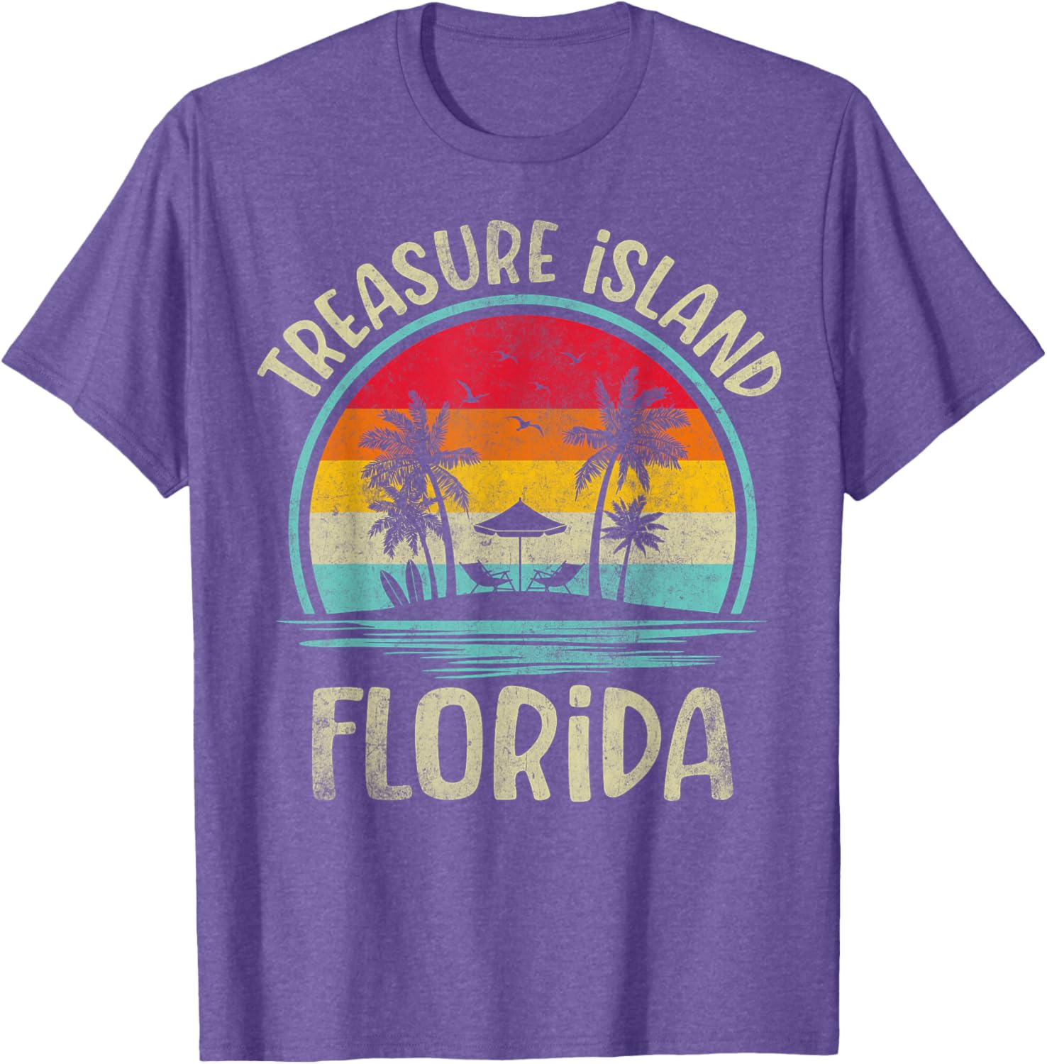 Treasure Island Florida Family Vacation Palm Tree T-Shirt for Summer Fun - 12