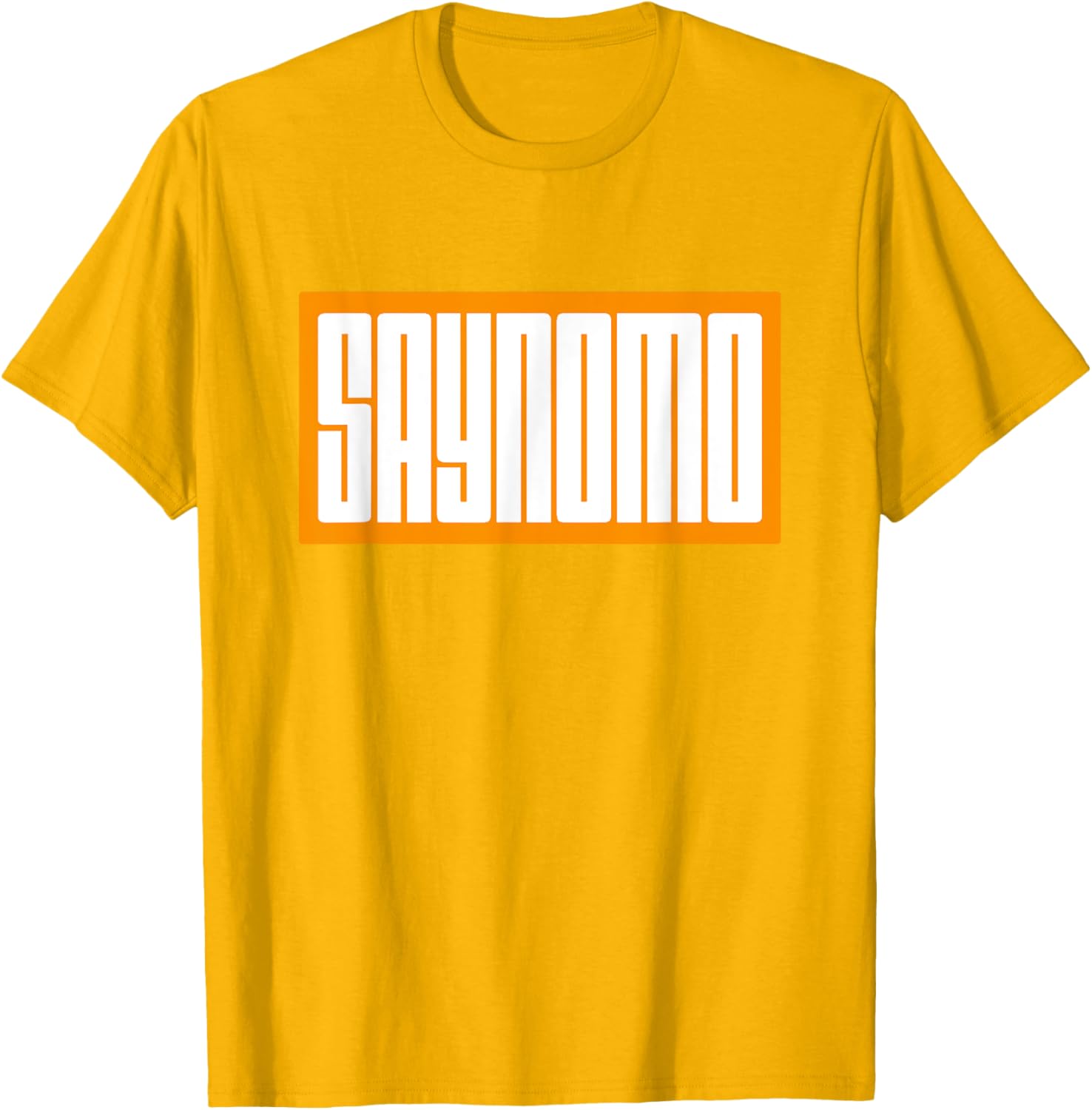 Trendy Orange SAYNOMO Graphic T-Shirt for Casual Fashion Lovers - 3