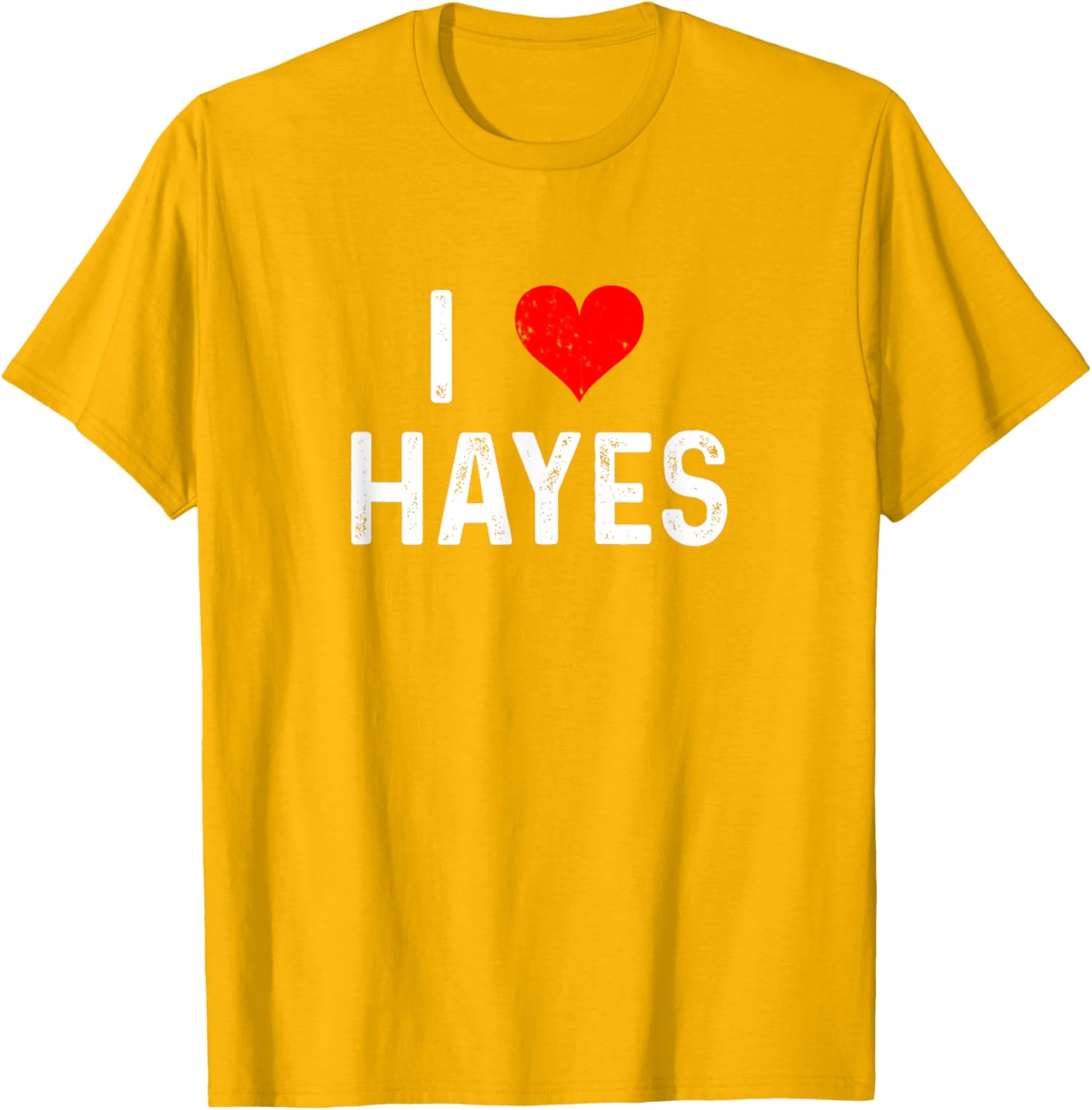 I Love Hayes Heart Distressed T-Shirt - Stylish Casual Wear for Everyone - 16