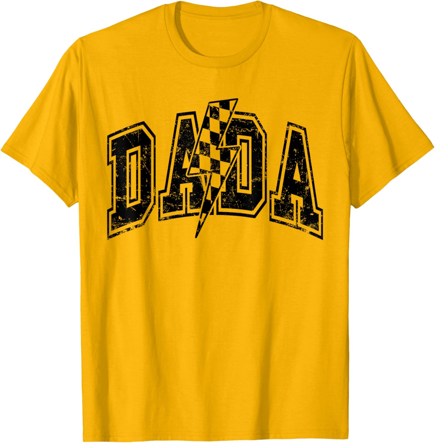 Dada Lightning Checkered Father's Day T-Shirt for Dad and Grandpa - 1