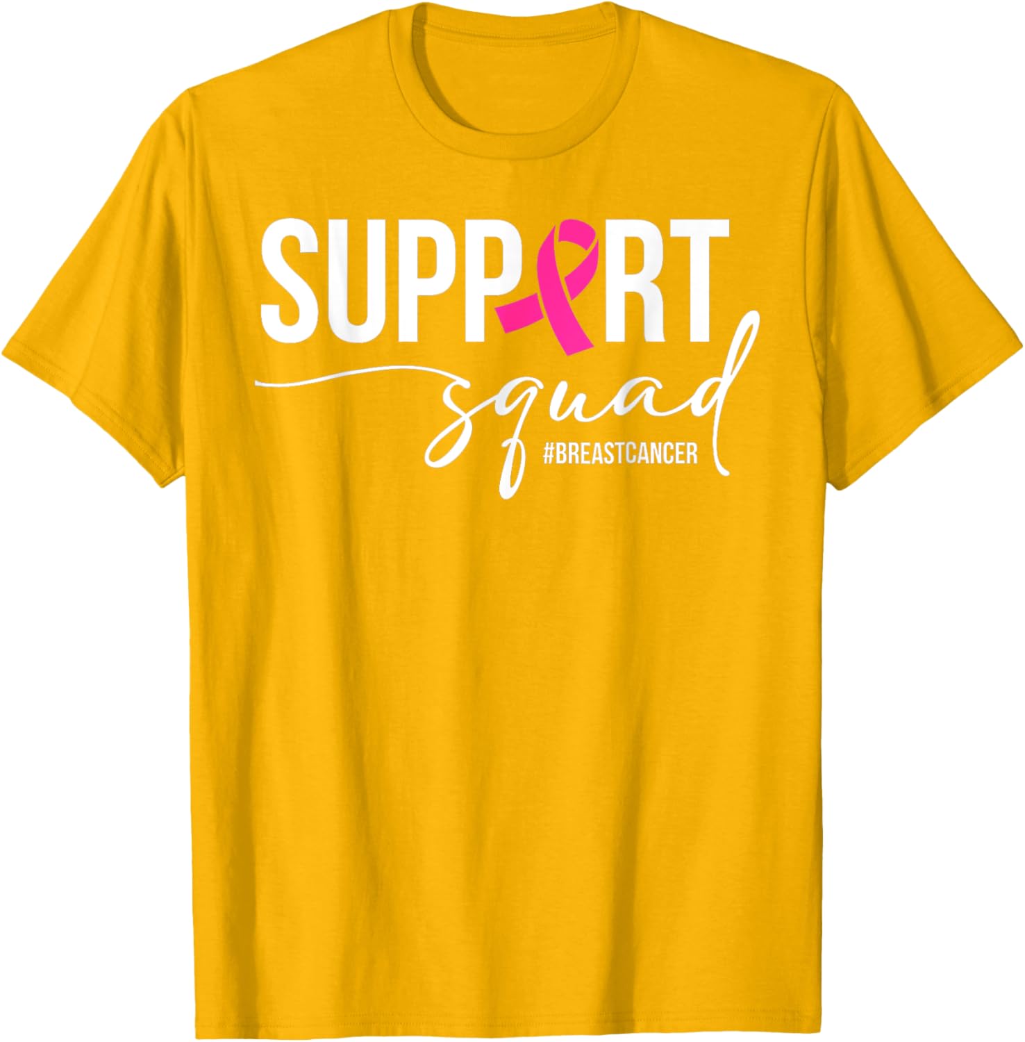 Breast Cancer Warrior Support Squad T-Shirt for Awareness and Empowerment - 27