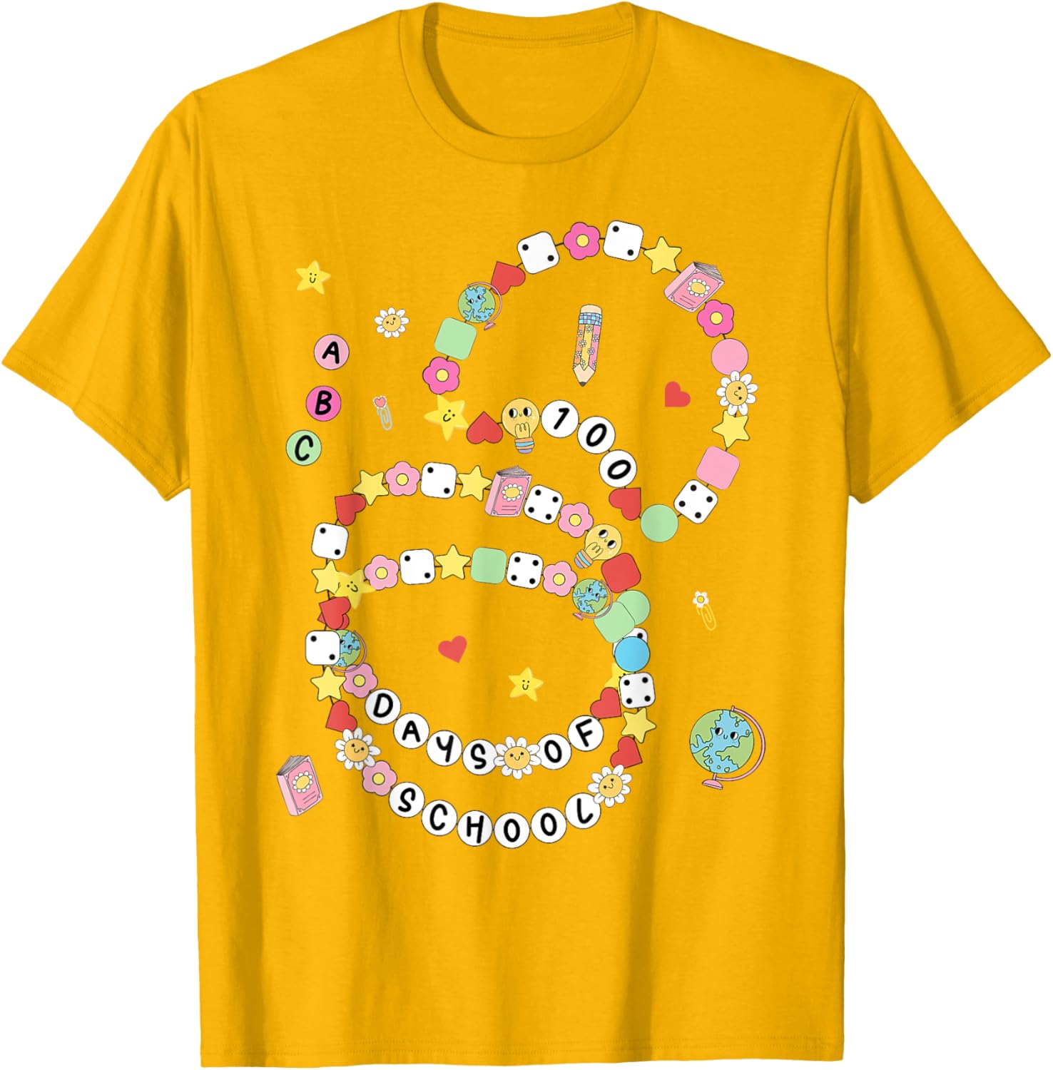 100 Days of School Bracelet and T-Shirt for Kids - Fun 100th Day Celebration - 25