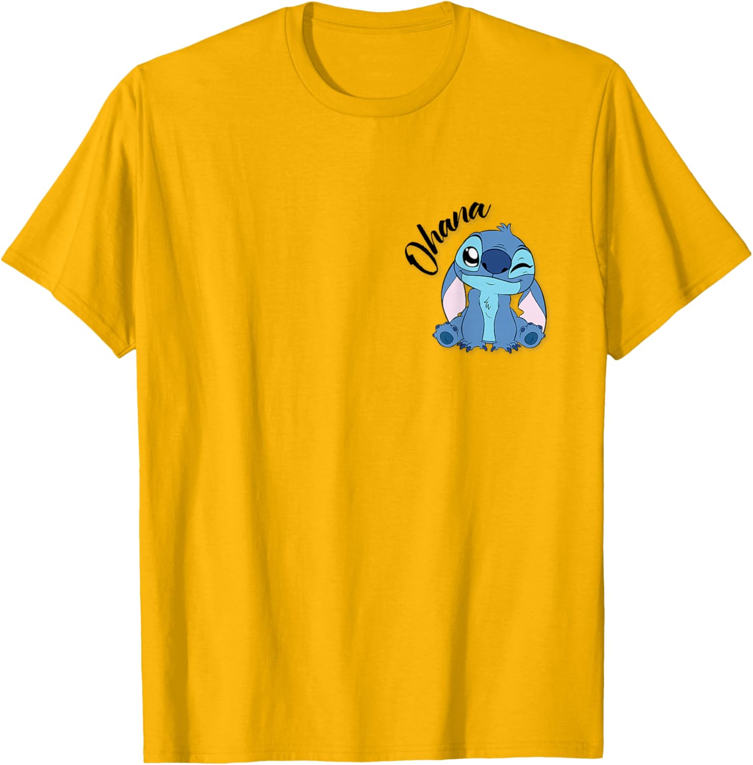 Disney Lilo & Stitch Ohana Winking Stitch T-Shirt for Fun Casual Wear - 6