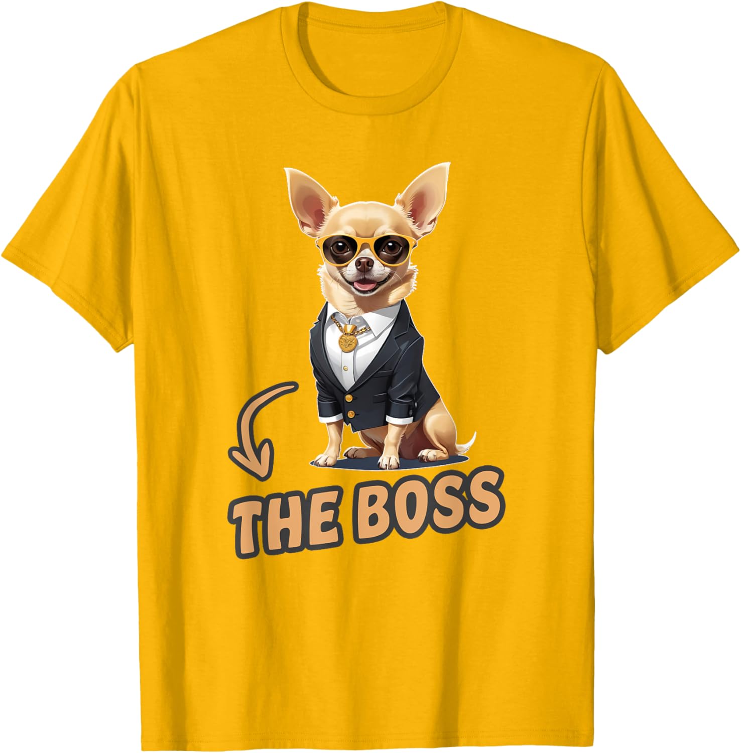 Funny Chihuahua The Boss T-Shirt for Dog Lovers and Owners - 18