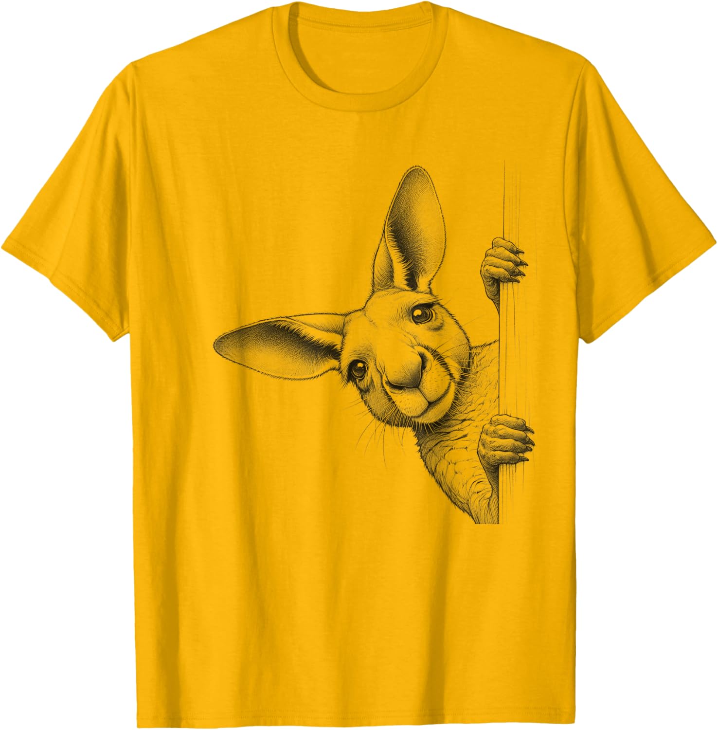 Funny Peeking Kangaroo T-Shirt for Adults and Kids - Playful Design - 2